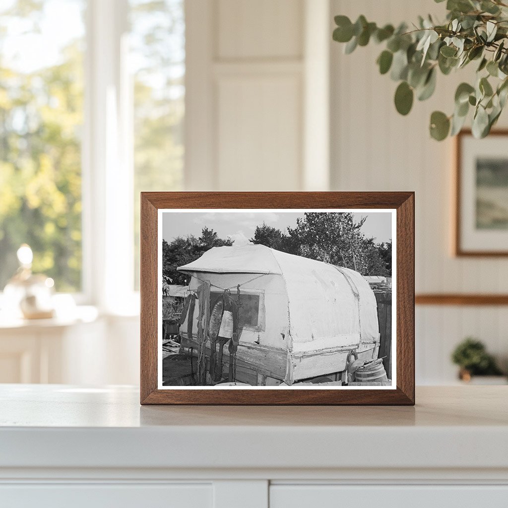 Covered Trailer in Oklahoma City Camp July 1939 - Available at KNOWOL