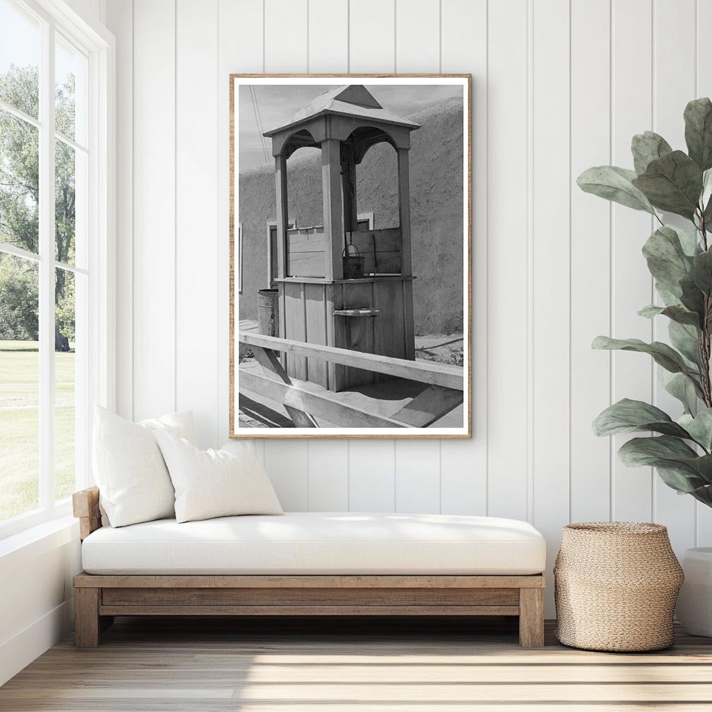 Covered Well at Spanish - American House Taos New Mexico 1940 - Available at KNOWOL