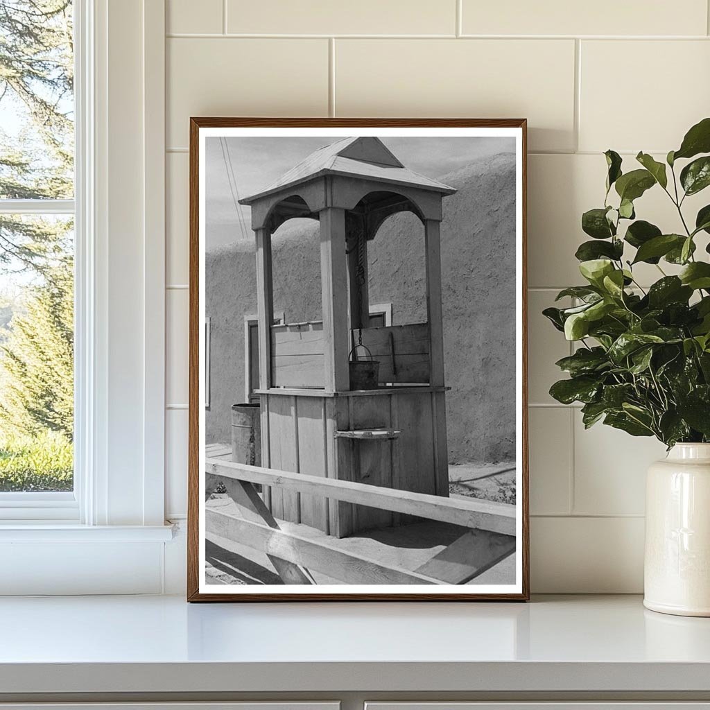 Covered Well at Spanish - American House Taos New Mexico 1940 - Available at KNOWOL