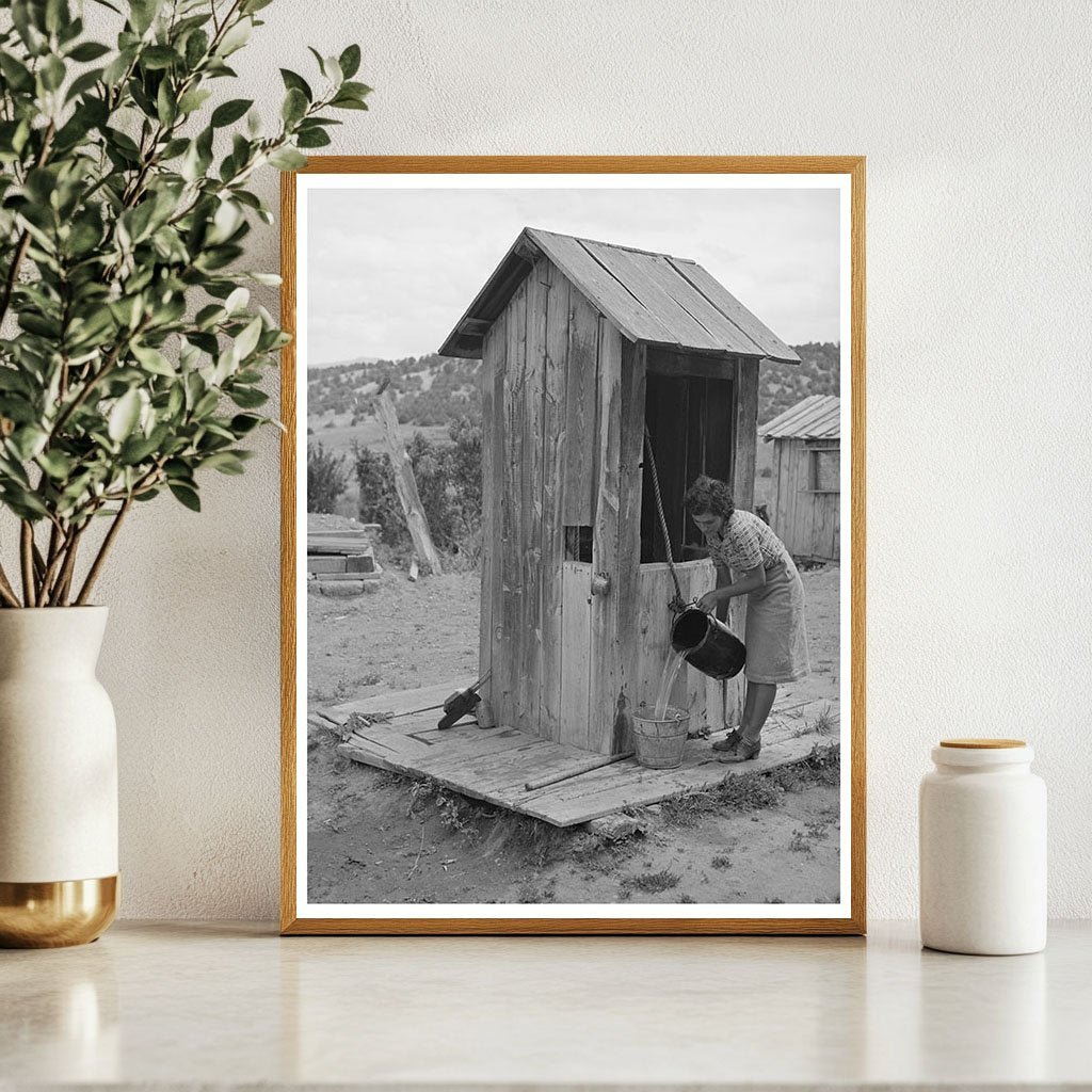 Covered Well in Chamisal Taos County New Mexico 1940 - Available at KNOWOL