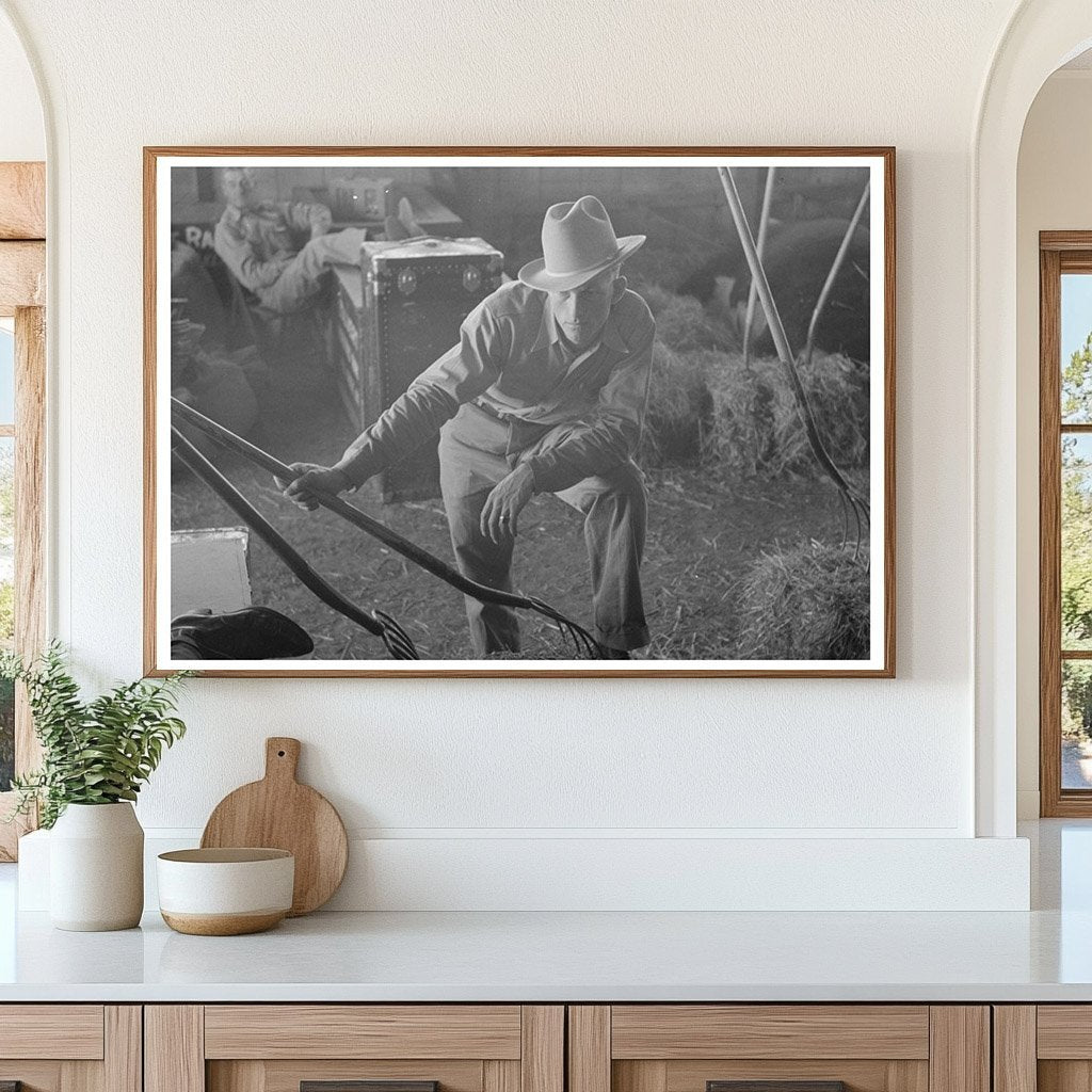 Cowboy at San Angelo Fat Stock Show March 1940 - Available at KNOWOL