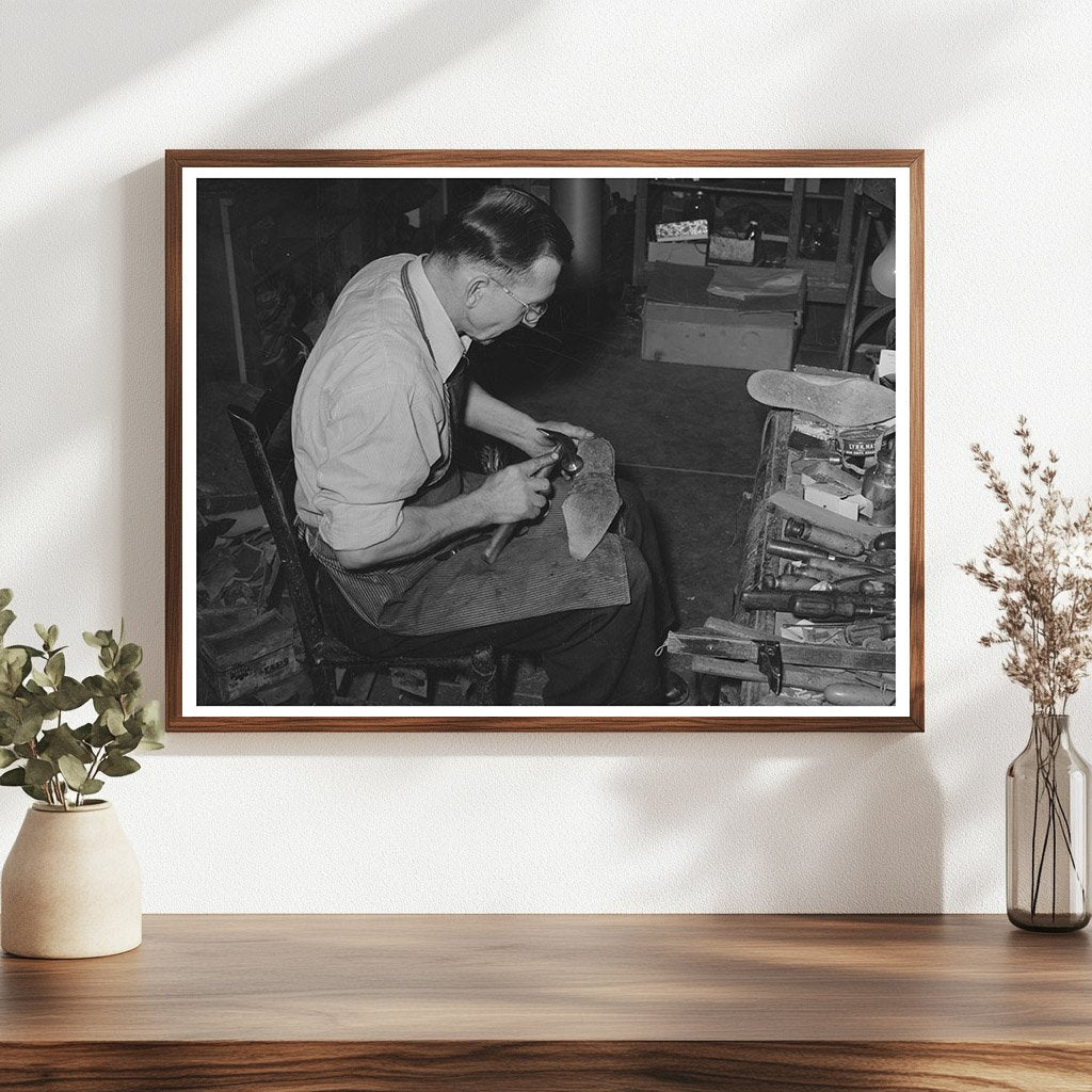 Cowboy Boot Sole Shaping in Alpine Texas May 1939 - Available at KNOWOL