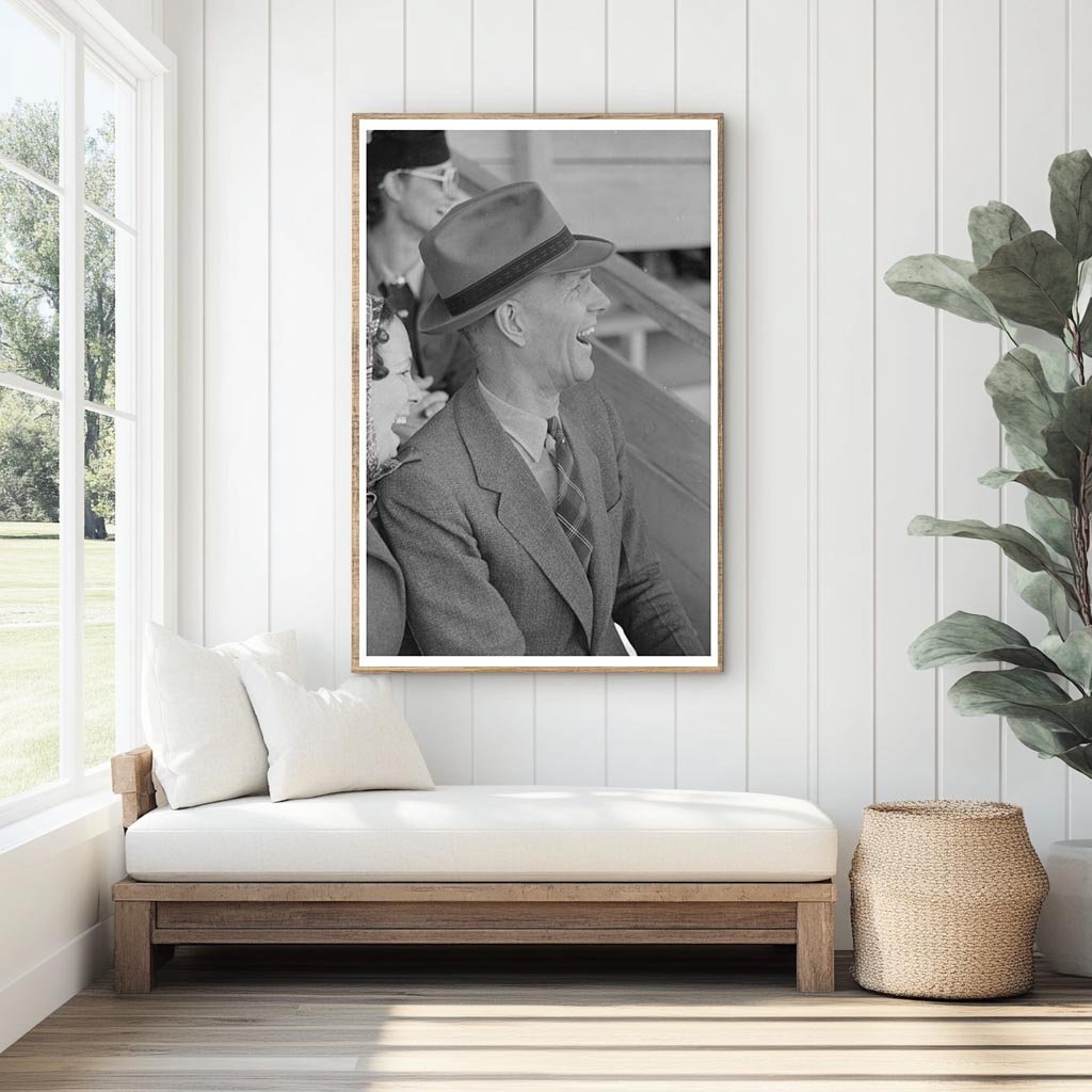 Cowboy Clown and Spectator at San Angelo Rodeo 1940 - Available at KNOWOL