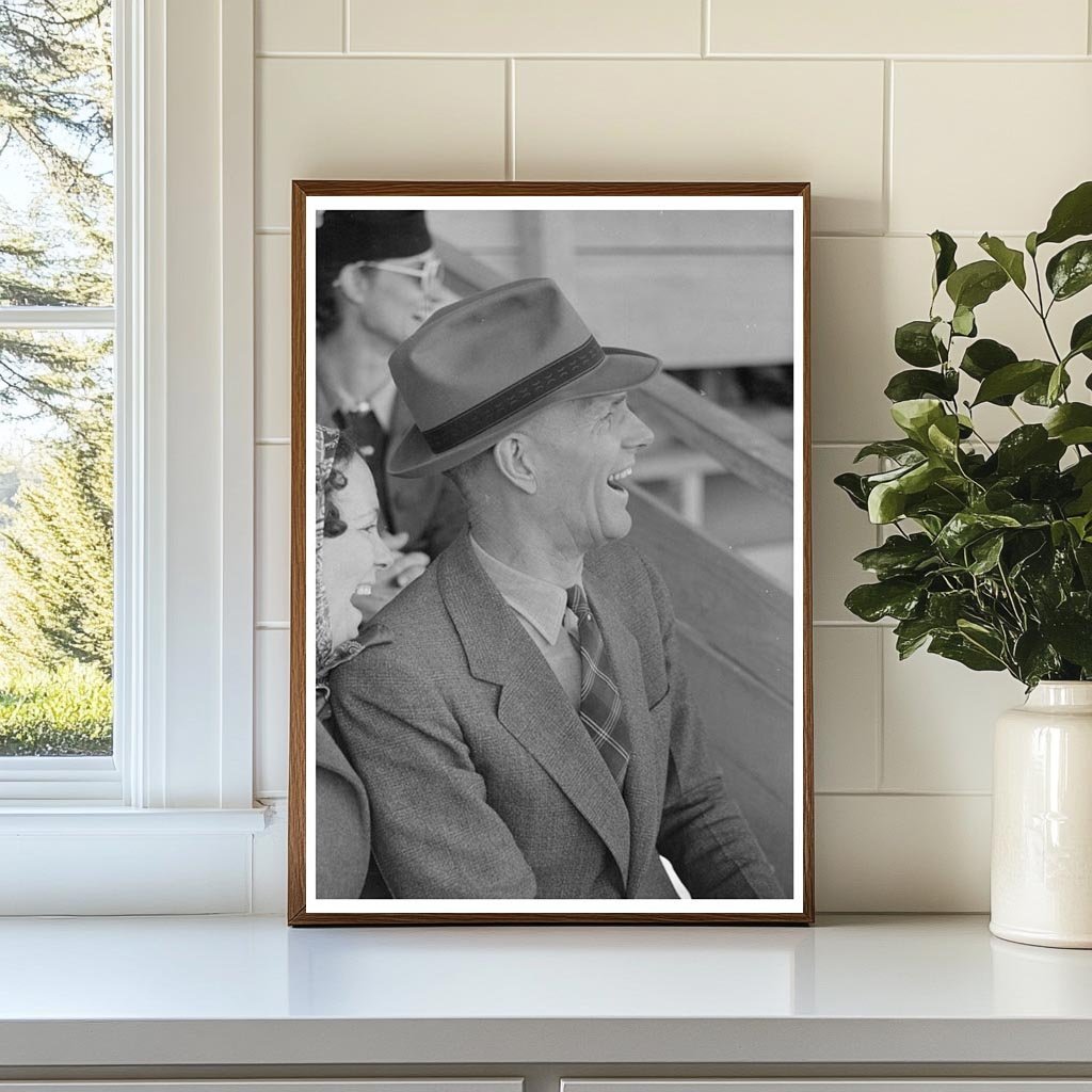 Cowboy Clown and Spectator at San Angelo Rodeo 1940 - Available at KNOWOL