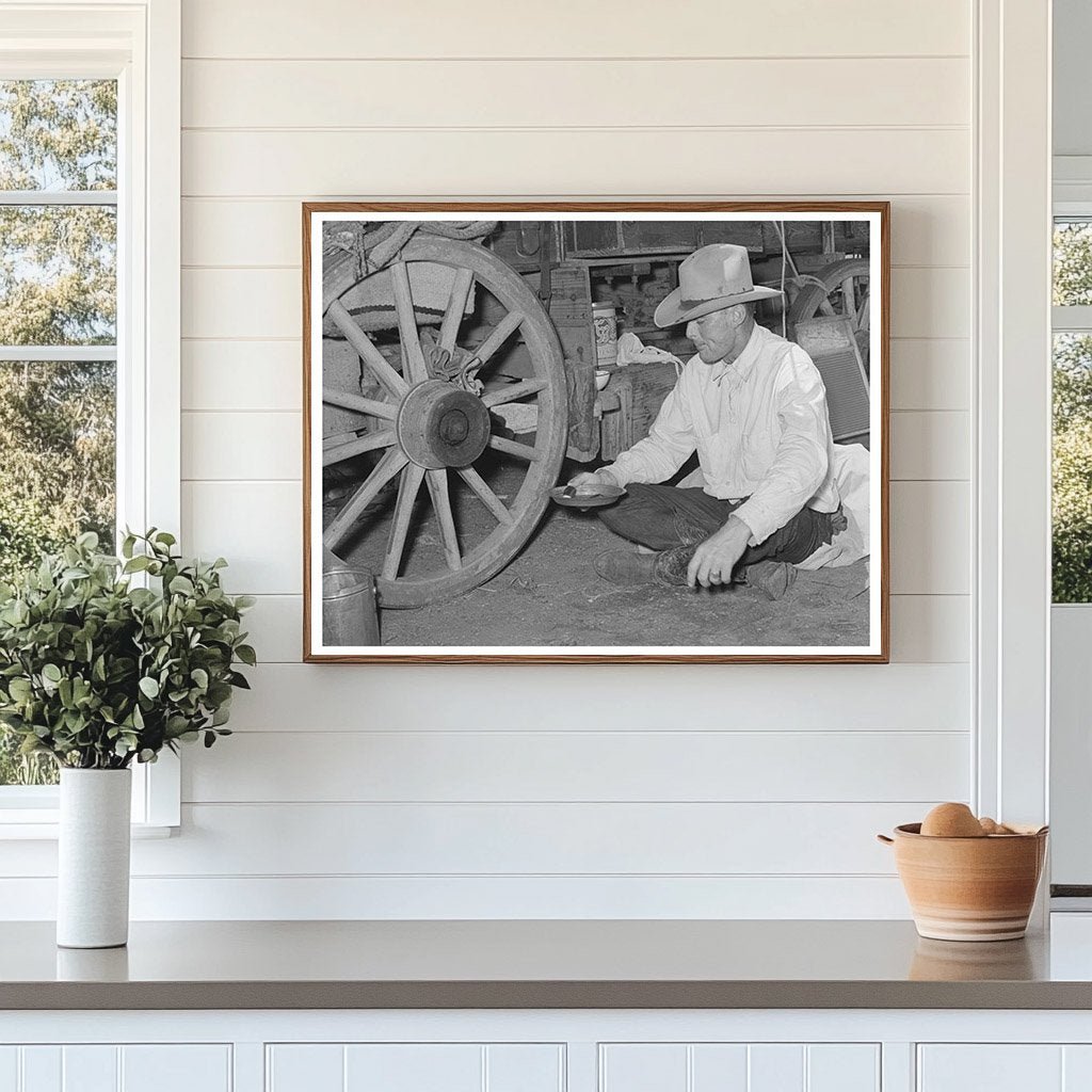 Cowboy Dinner by Chuck Wagon SMS Ranch Texas 1939 - Available at KNOWOL