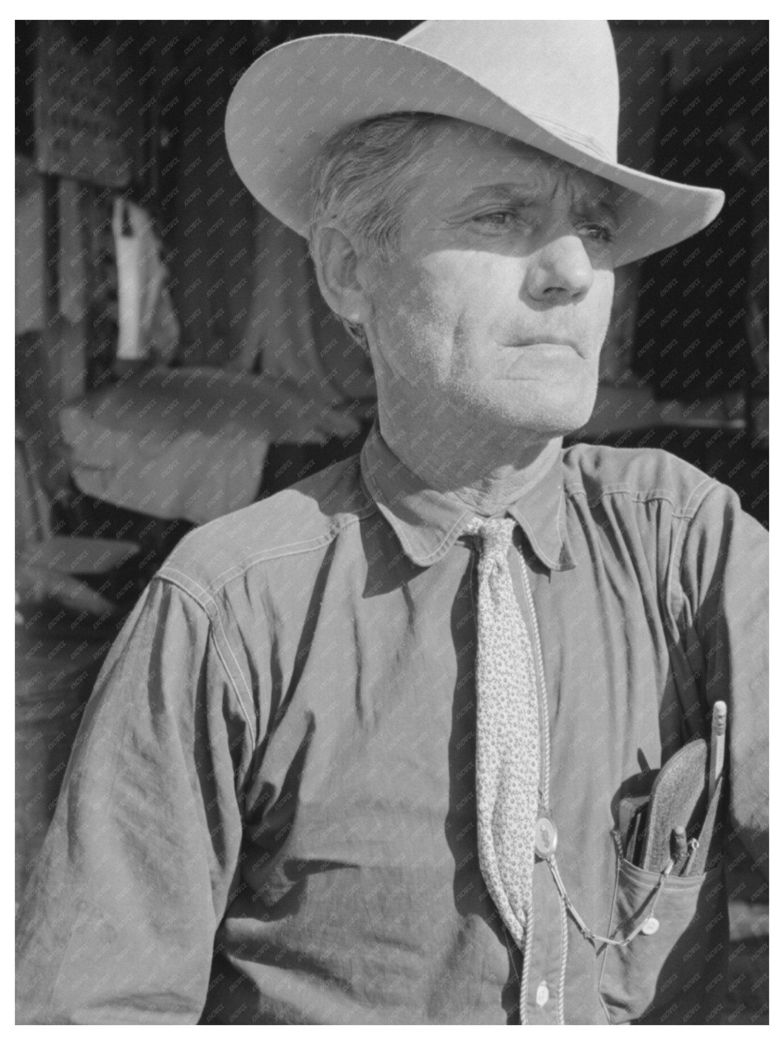 Cowboy in Weslaco Texas February 1939 FSA Collection - Available at KNOWOL