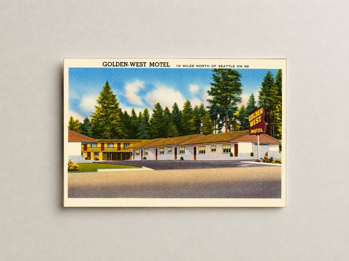 Seattle, WA: Golden-West Motel, 10 miles north of Seattle on 99