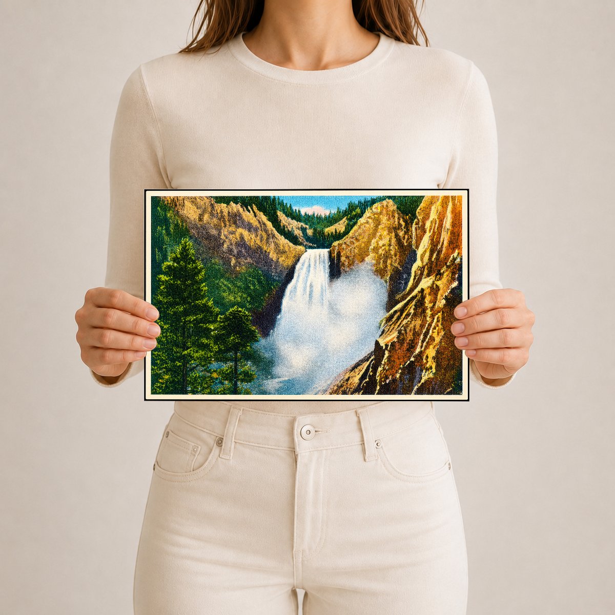 Yellowstone National Park, WY: Great Falls and Canon of the Yellowstone in Yellowstone National Park.