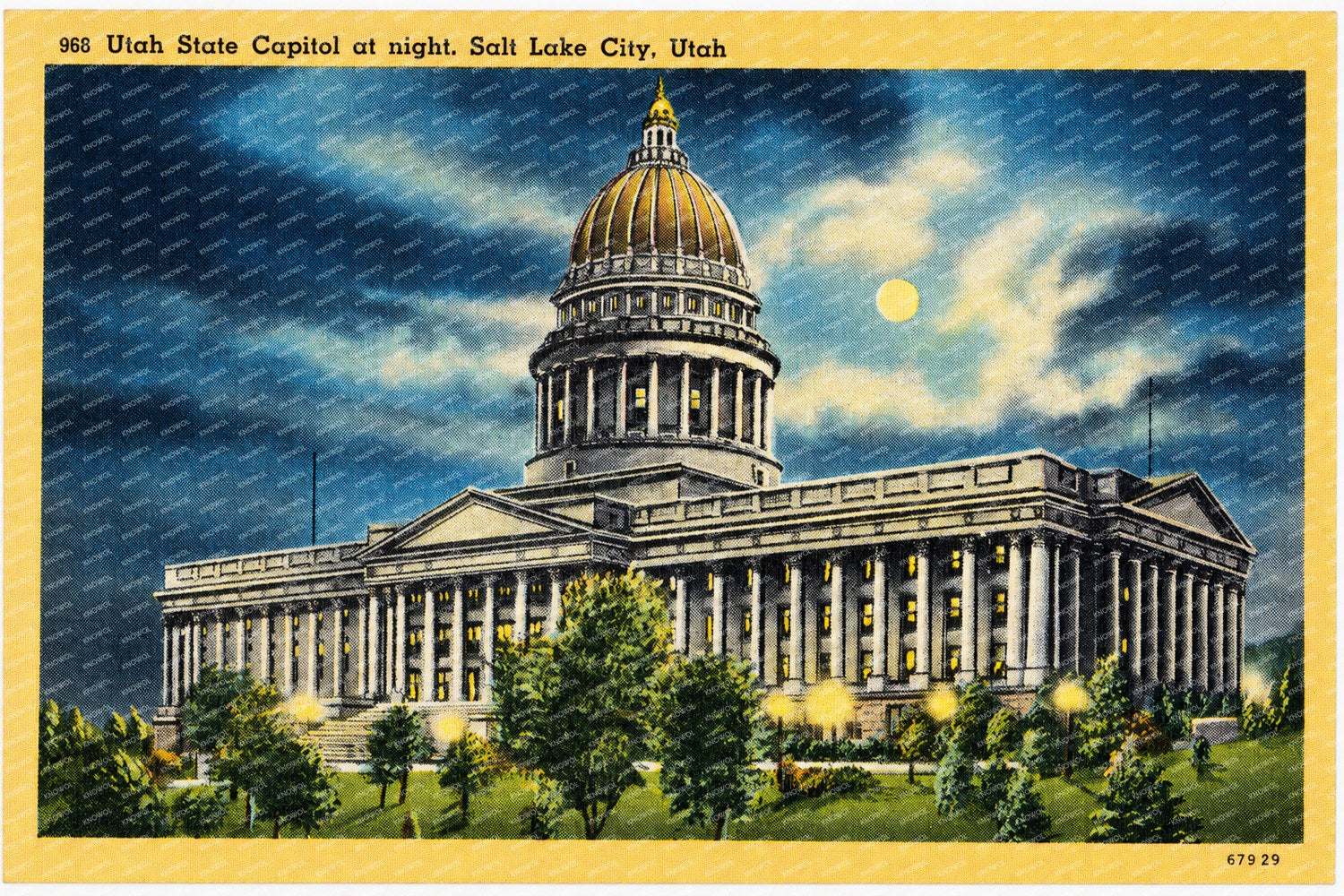 Salt Lake City, UT: Utah State Capitol at night