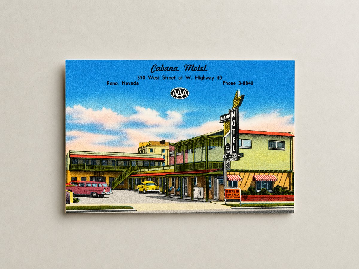 Reno, NV: Cabana Motel, 370 West Street at W. Highway 40