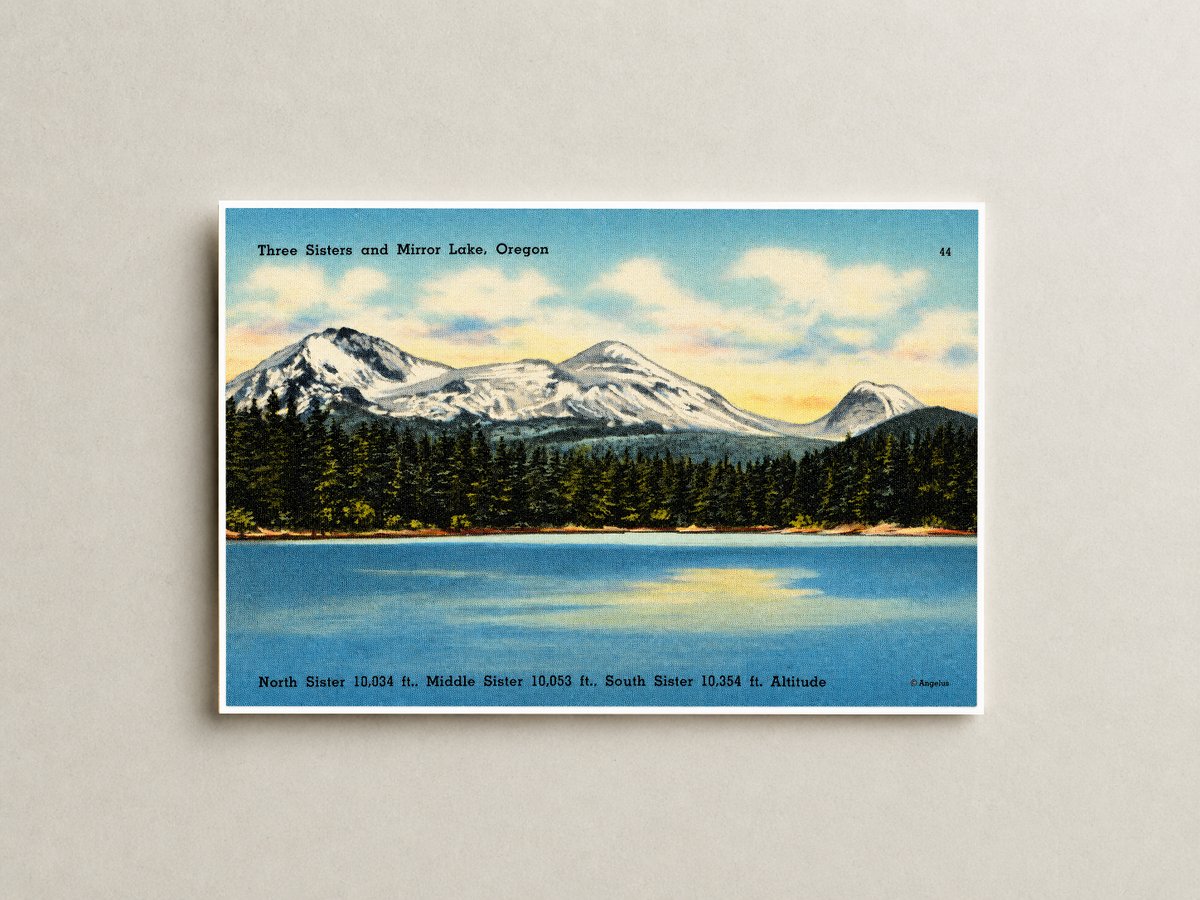 Mirror Lake, OR: Three Sisters and Mirror Lake