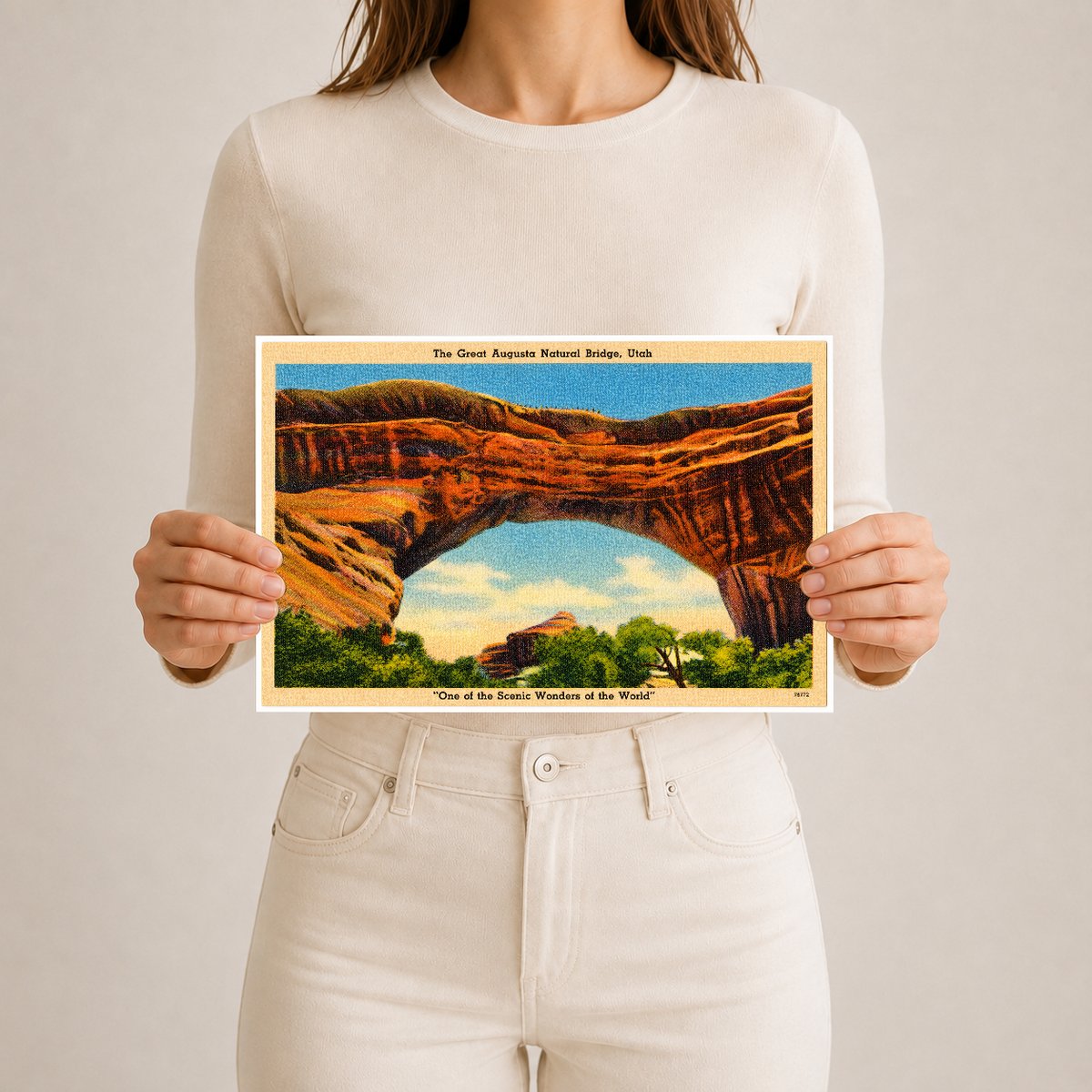 Natural Bridges National Monument, UT: The Great Augusta Natural Bridge, Utah, "One of the scenic wonders of the world"