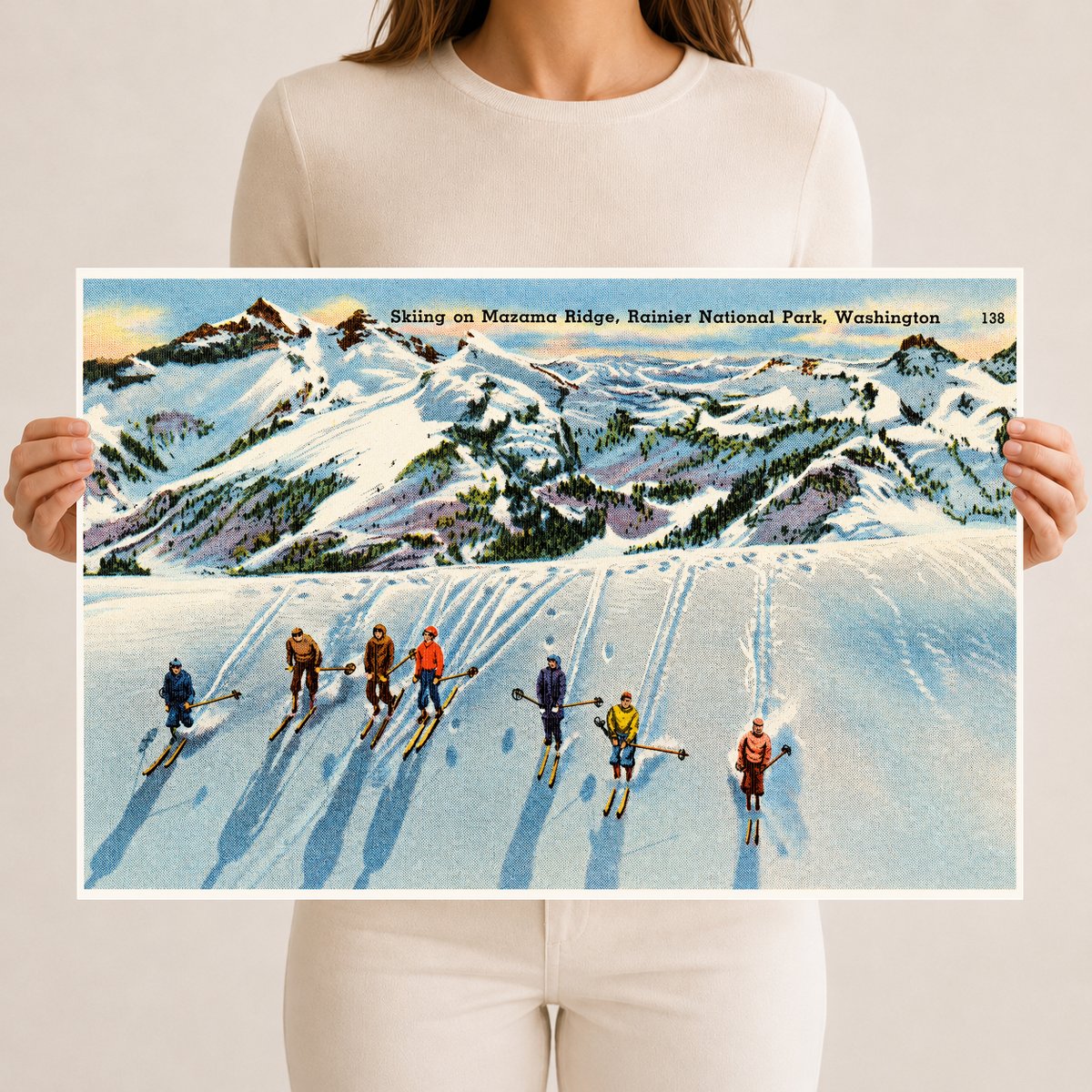 Mount Rainier National Park, WA: Skiing on Mazama Ridge, Rainier National Park
