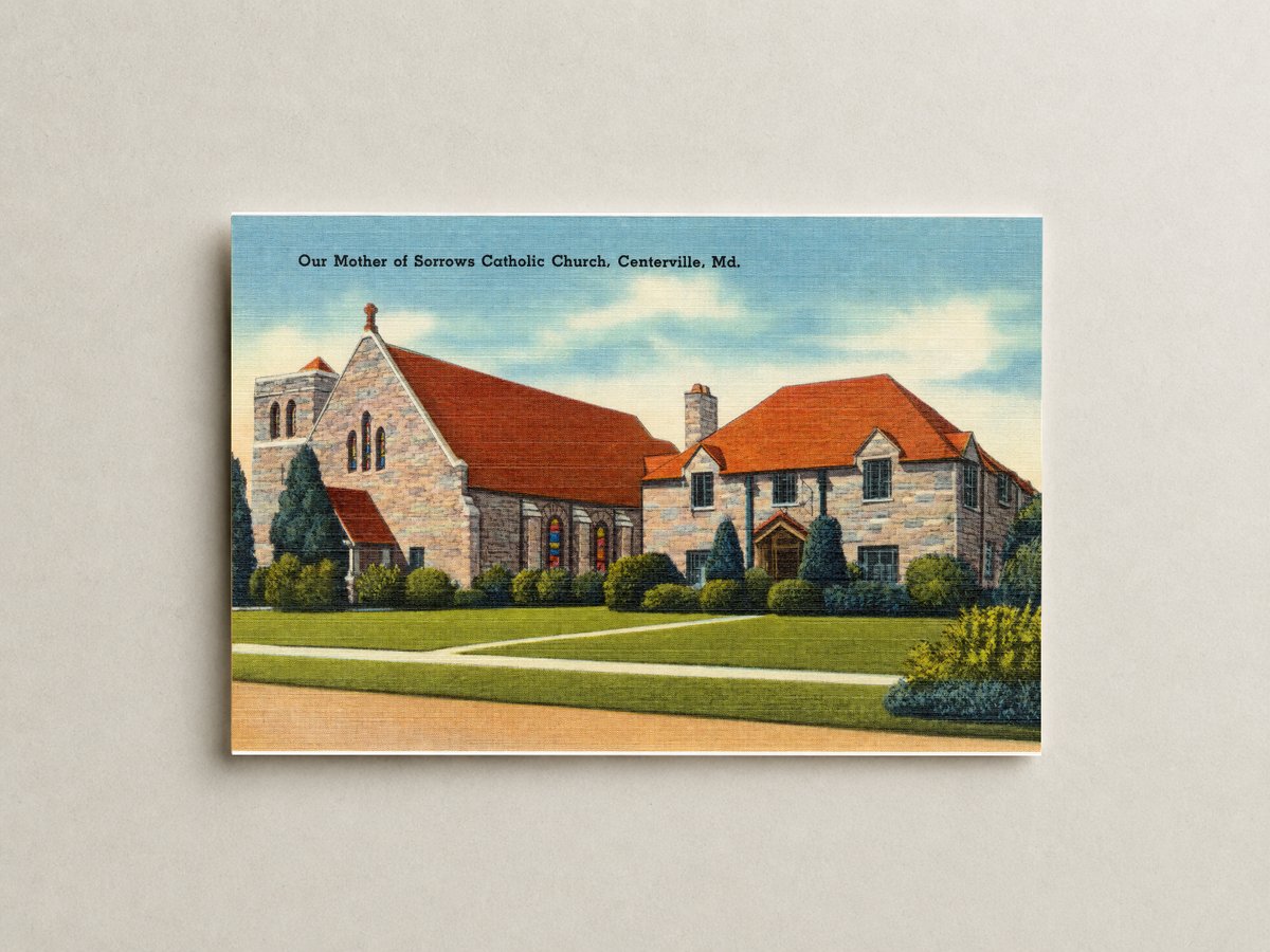 Our Mother of Sorrows Catholic Church, Centerville, MD — Vintage Maryland Postcard