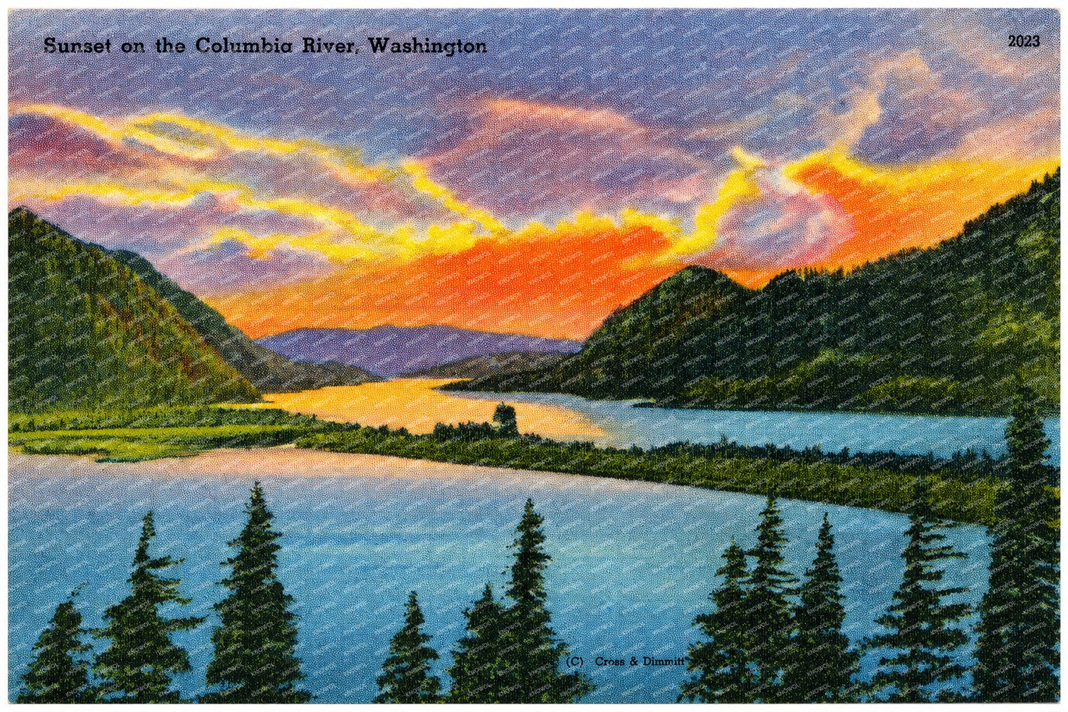 Columbia River, WA: Sunset on the Columbia River