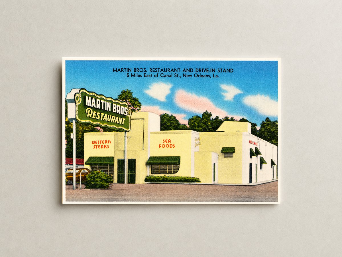 New Orleans, LA: Martin Bros. Restaurant and Drive-In Stand, 5 miles east of Canal St.