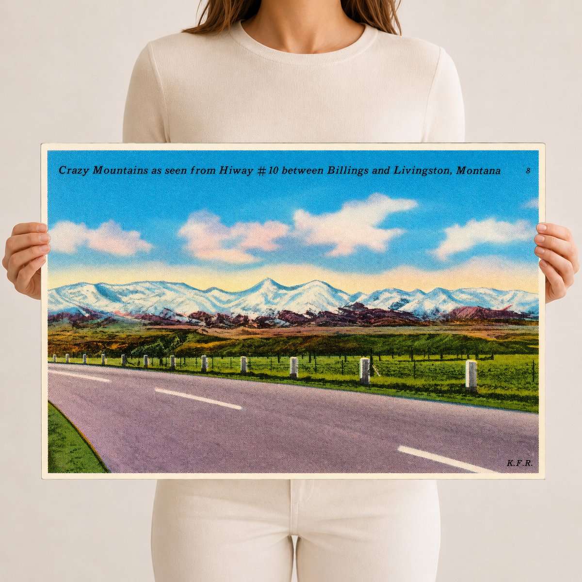Billings, MT: Crazy Mountains as seen from Hiway #10 between Billings and Livingston