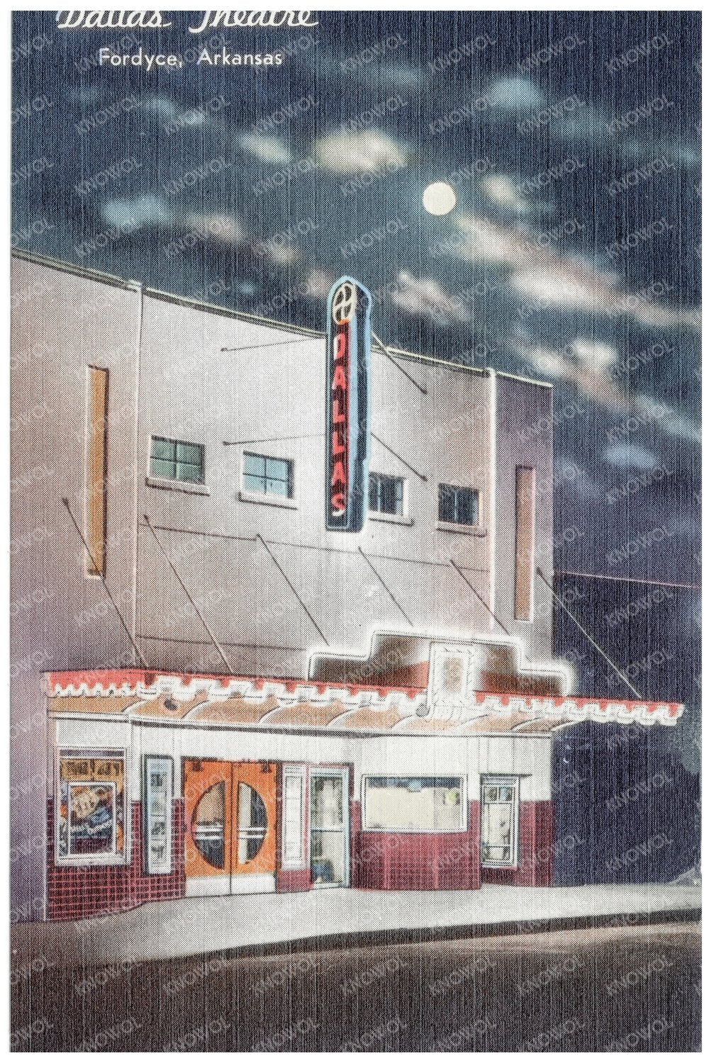 Dallas Theatre Fordyce Arkansas Vintage Postcard 1930 - 1945 - Available at KNOWOL