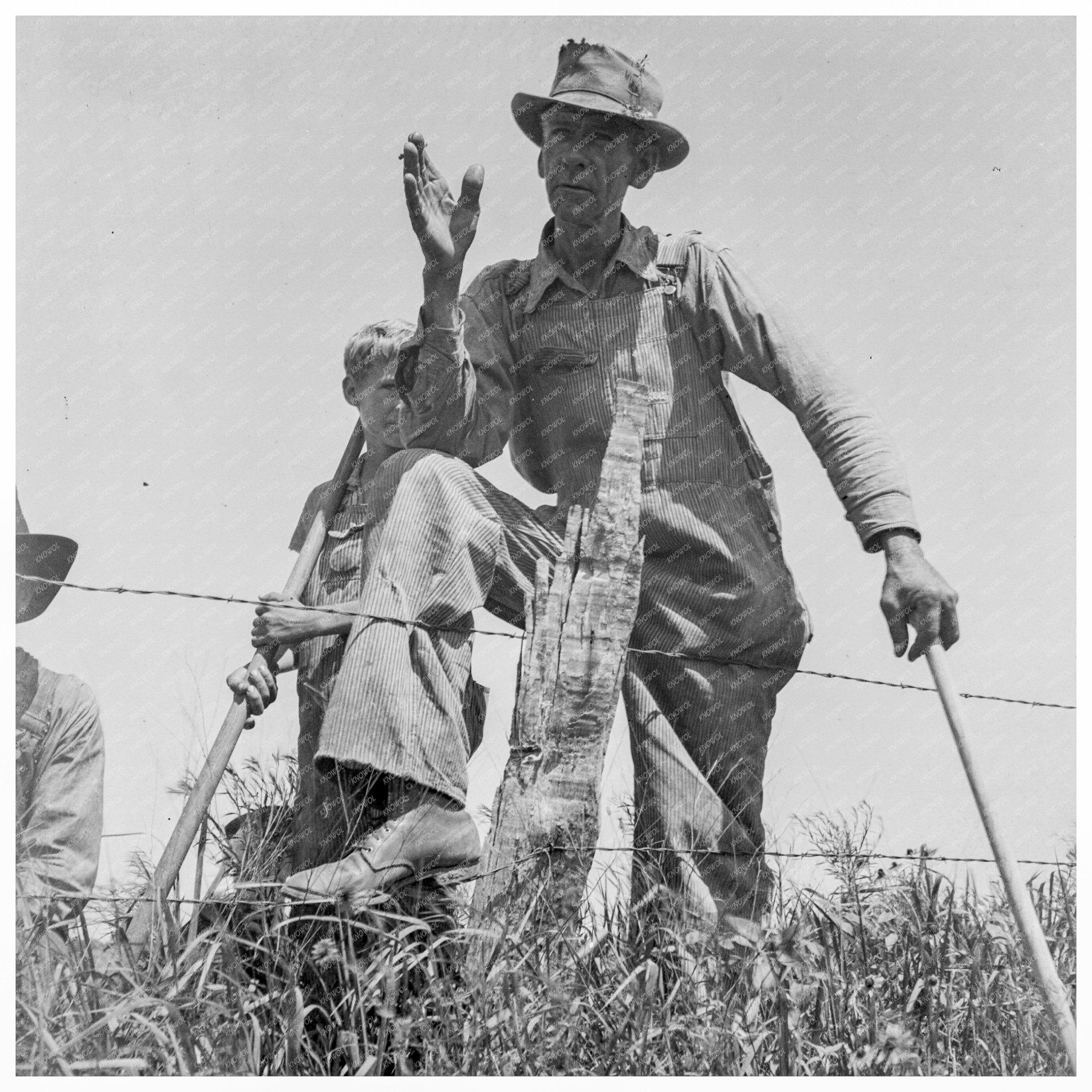 Day Laborer in Oil City Oklahoma June 1937 Vintage Photo - Available at KNOWOL