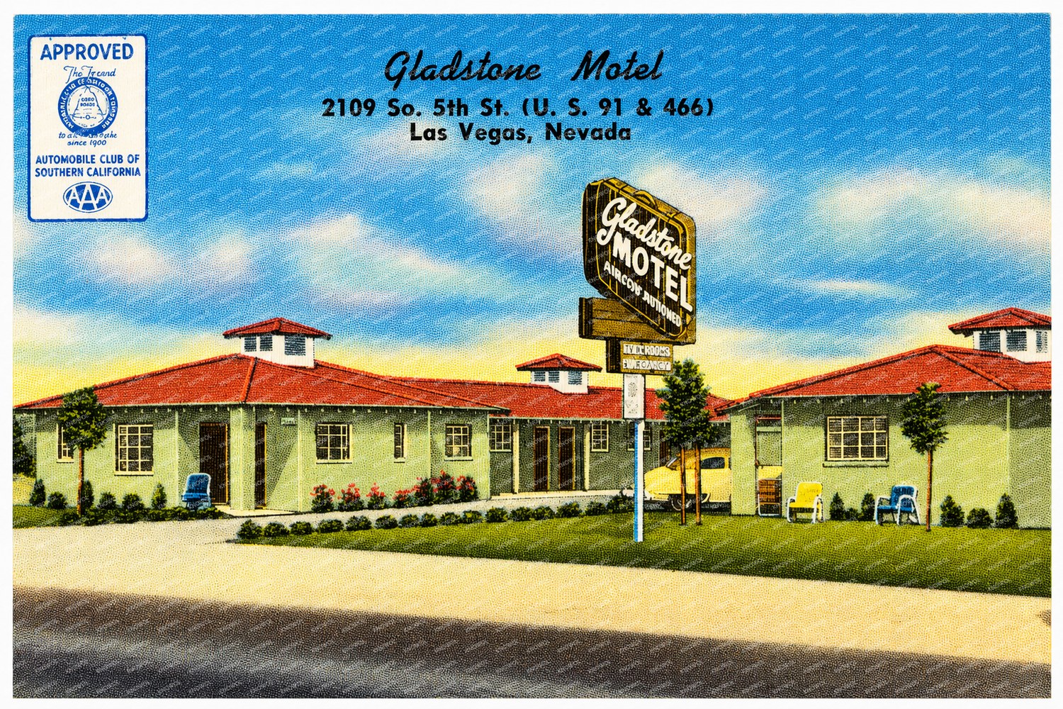 Las Vegas, NV: Gladstone Motel, 2109 So. 5th St. (U.S. 91 & 466)