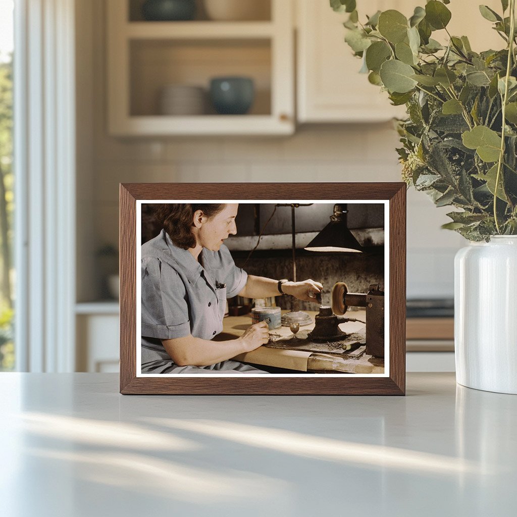 Dorothy Cole Tin Plating Workshop Glenview 1942 - Available at KNOWOL