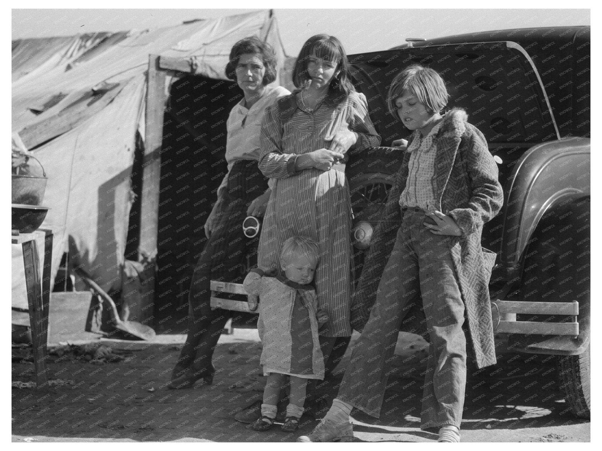 Drought Refugees in California February 1936 Vintage Photo - Available at KNOWOL