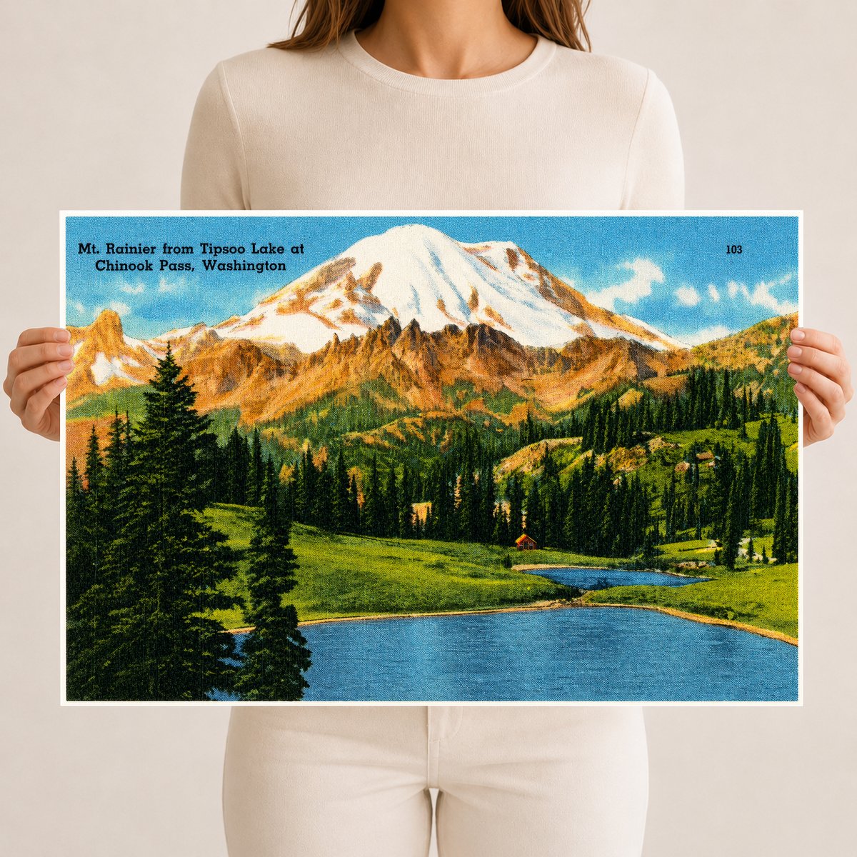 Rainier, Mount, WA: Mt. Rainier from Tipsoo Lake at Chinook Pass