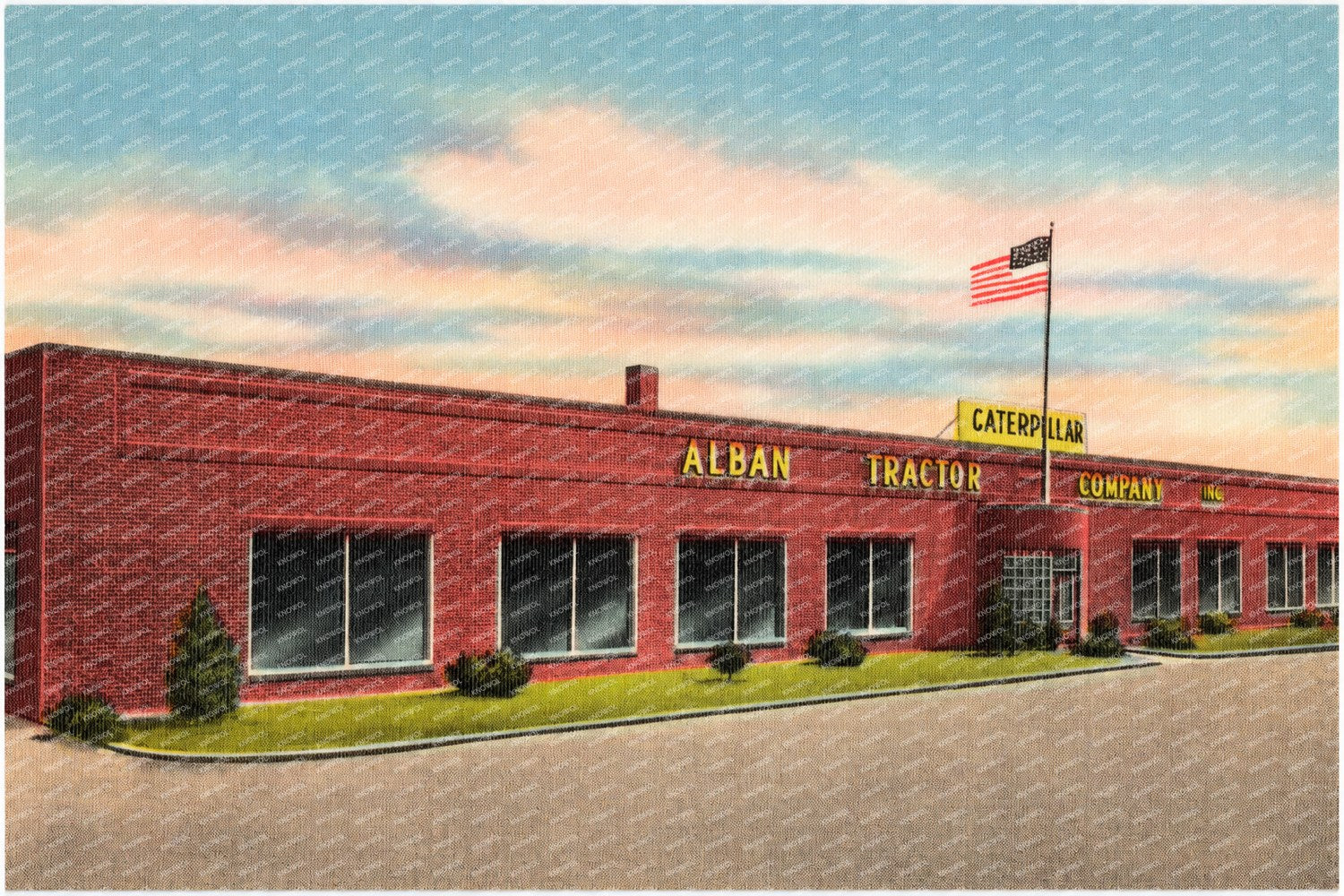 Alban Tractor Company — Vintage Maryland Postcard