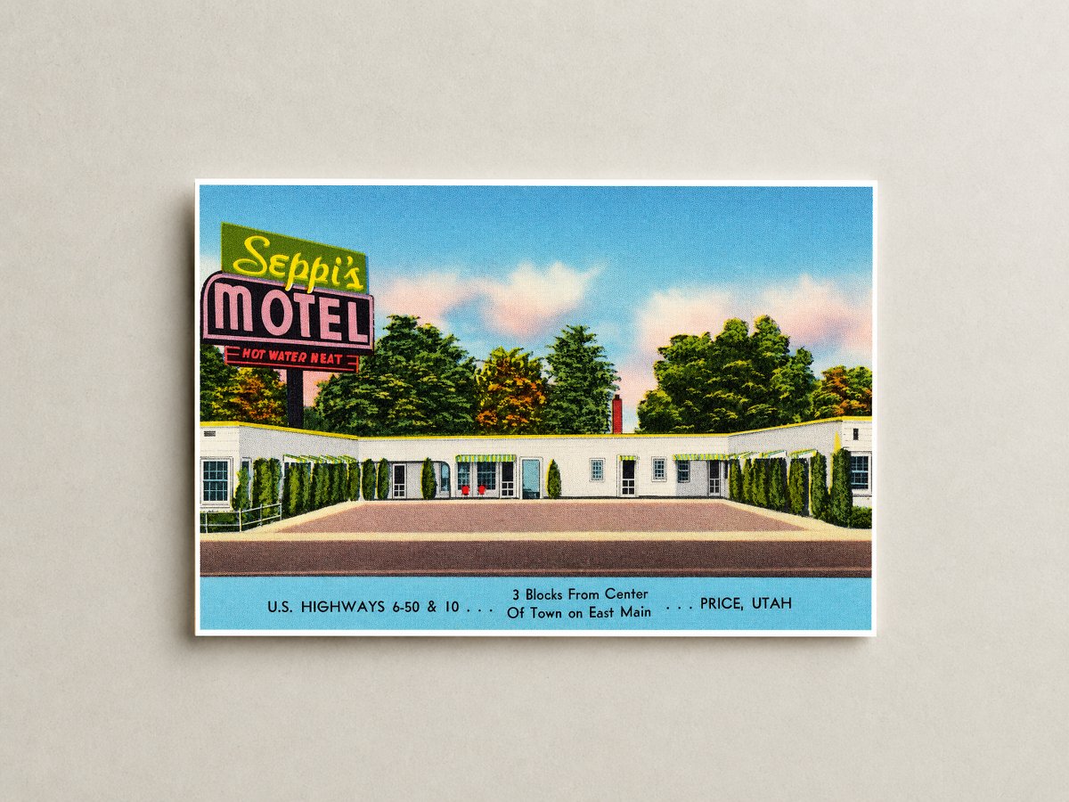 Price, UT: Seppi's Motel, U.S. highways 6 - 50 & 10... 3 blocks from center of town on East main... Price