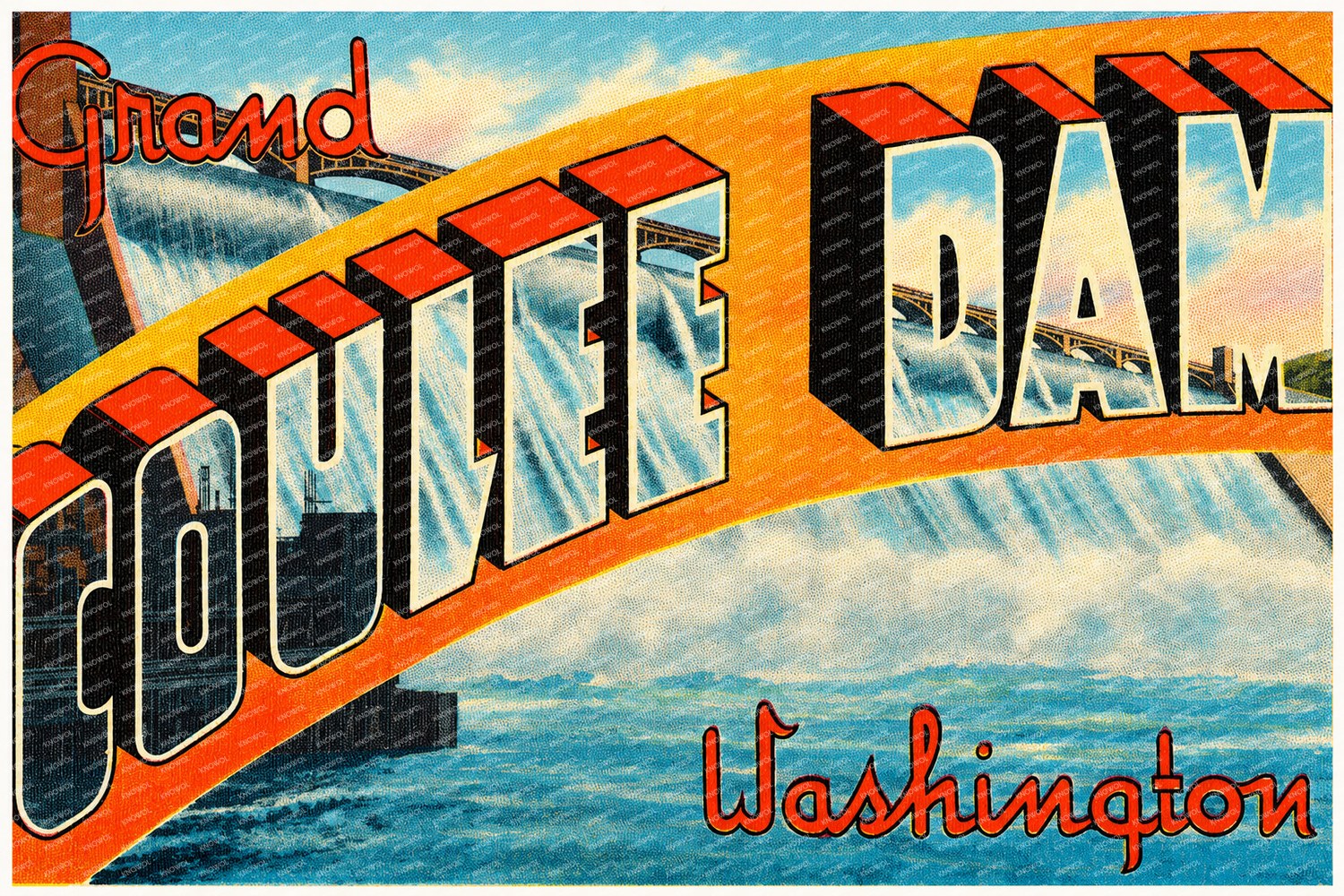 Grand Coulee Dam, WA: Historic View