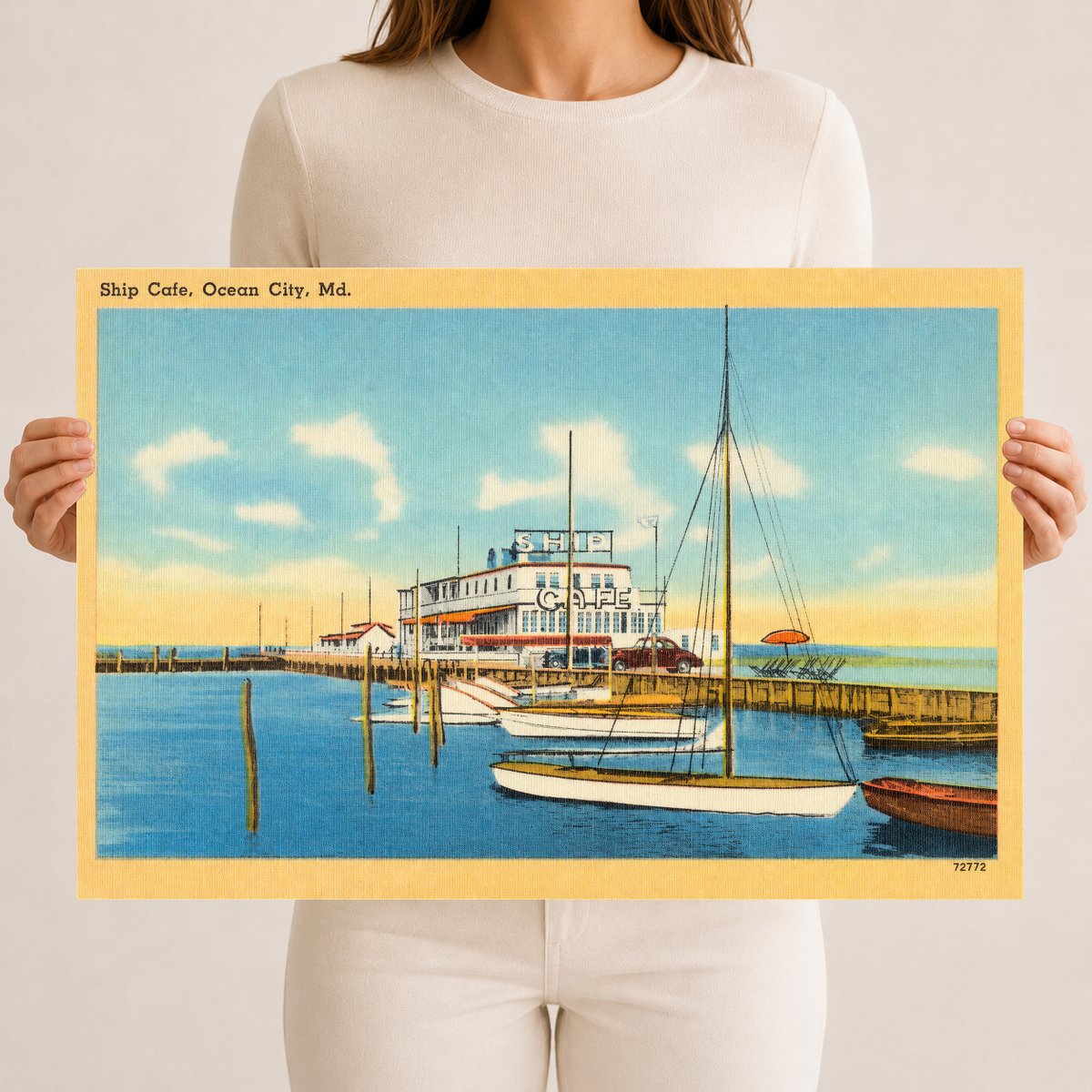Ship Cafe, Ocean City, MD — Vintage Maryland Postcard