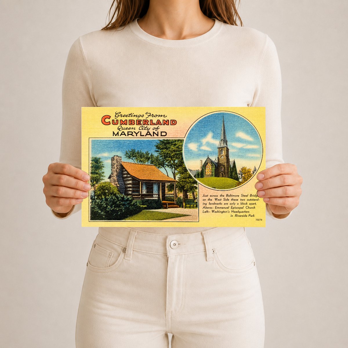 Greetings from Cumberland, Queen City of Maryland — Vintage Maryland Postcard