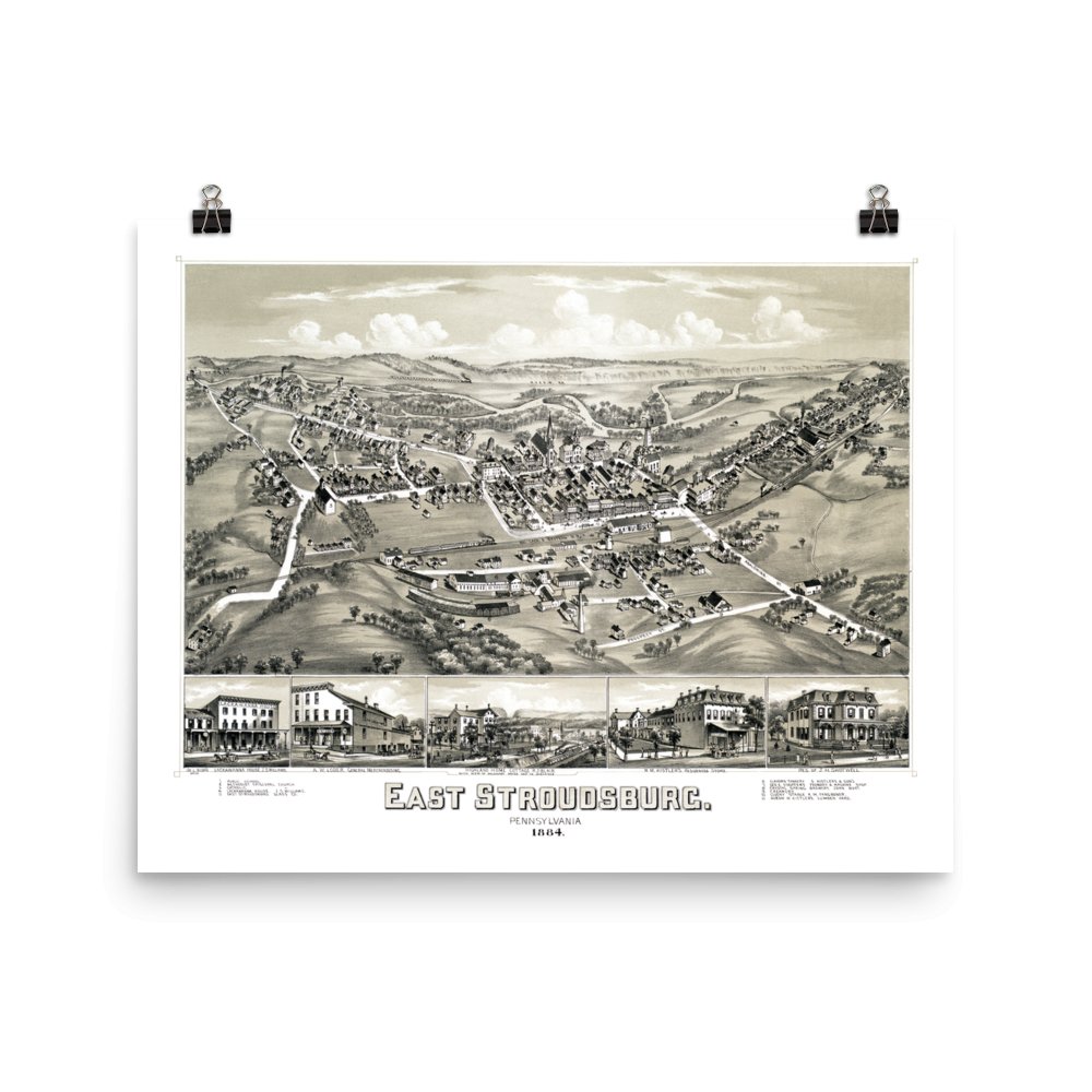 East Stroudsburg, PA 1884 Map - Available at KNOWOL