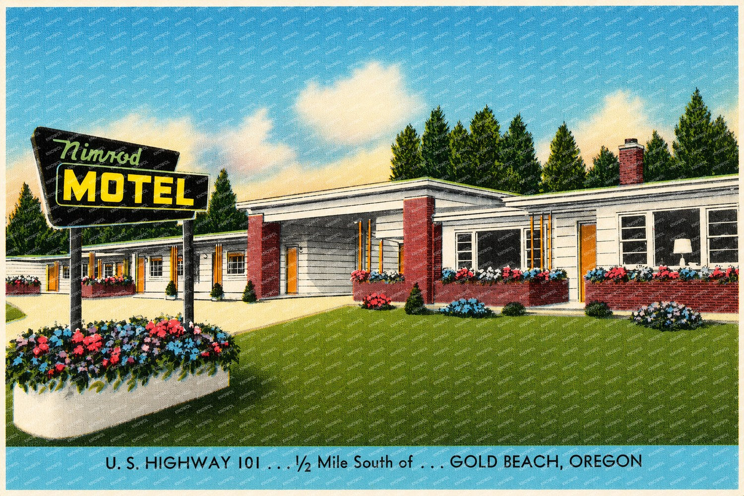Gold Beach, OR: Nimrod Motel, U.S. Highway 101... 1/2 miles south of... Gold Beach