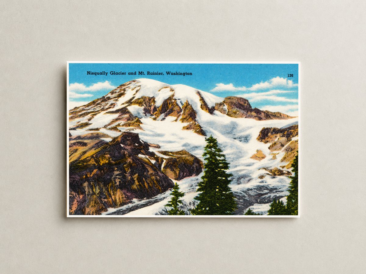 Nisqually Glacier, WA: Nisqually Glacier and Mt. Rainier