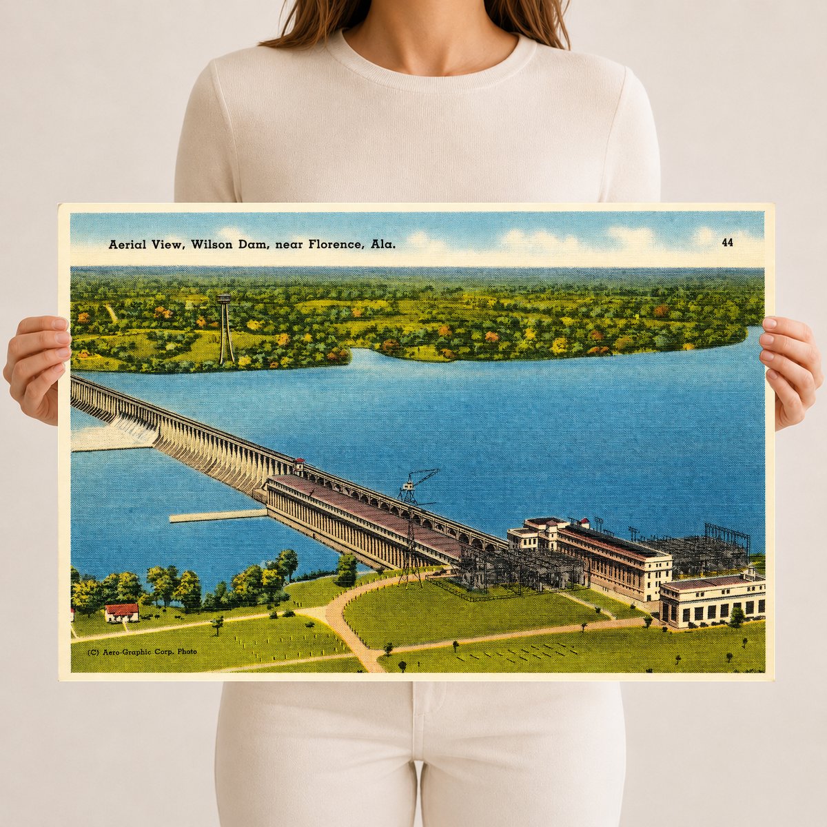 Birmingham, AL: Aerial view, Wilson Dam, near Florence