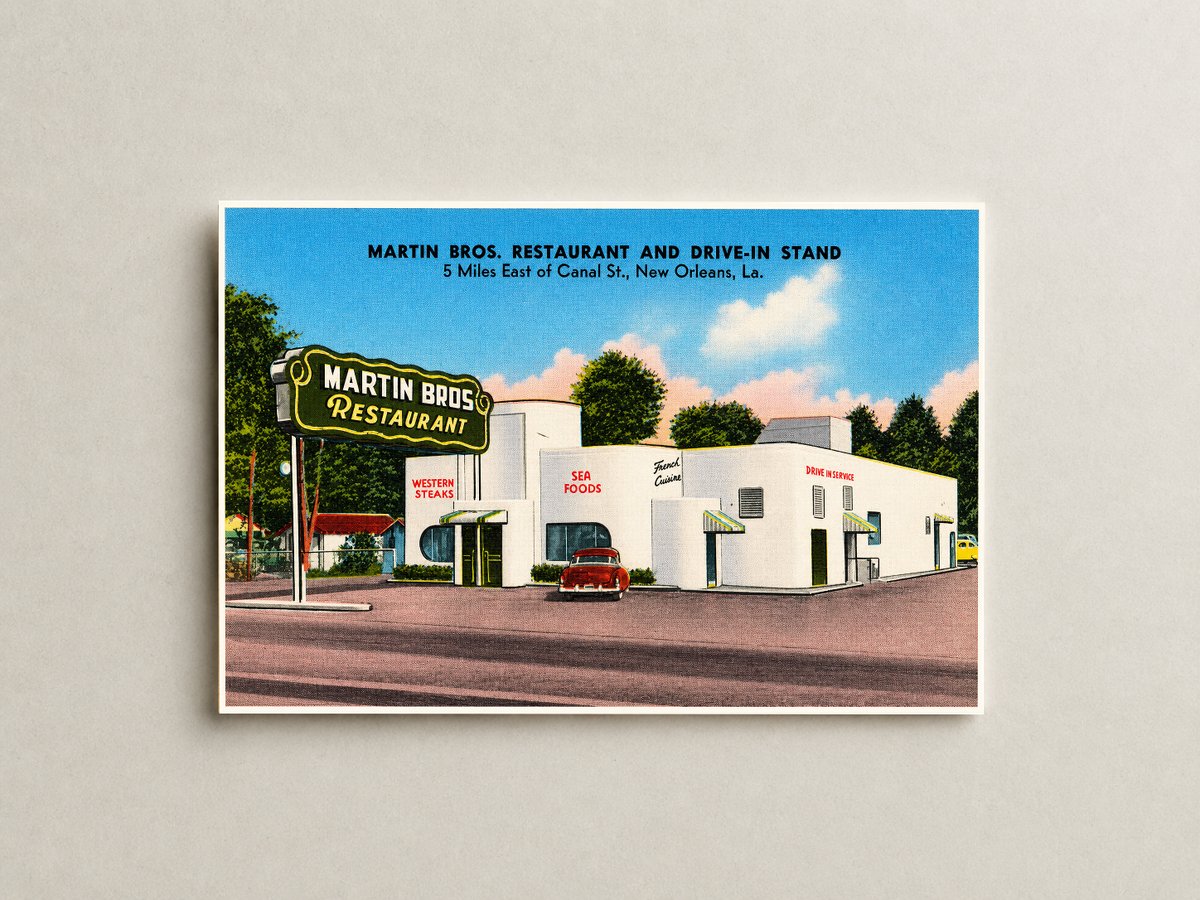 New Orleans, LA: Martin Bros. Restaurant and Drive-In Stand, 5 miles east of Canal St.
