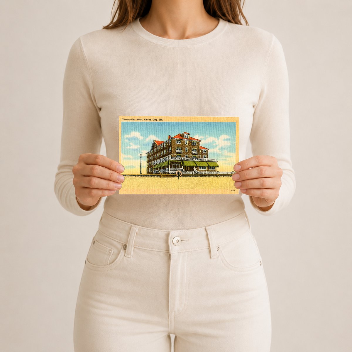 Commander Hotel, Ocean City, MD — Vintage Maryland Postcard