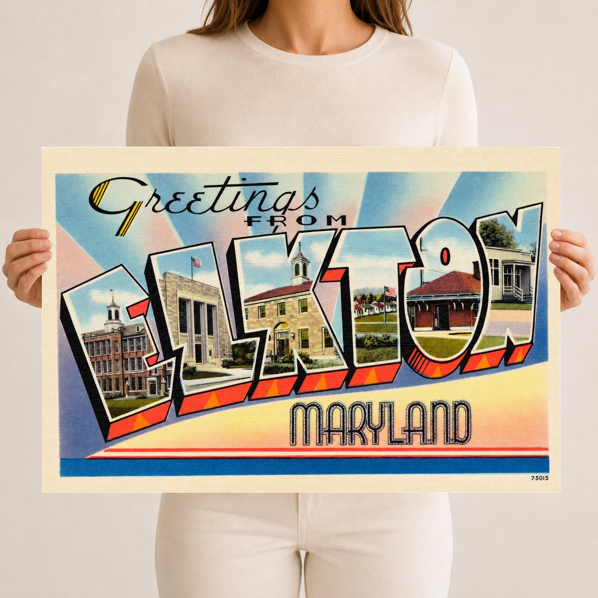 Greetings from Elkton, Maryland — Vintage Maryland Postcard