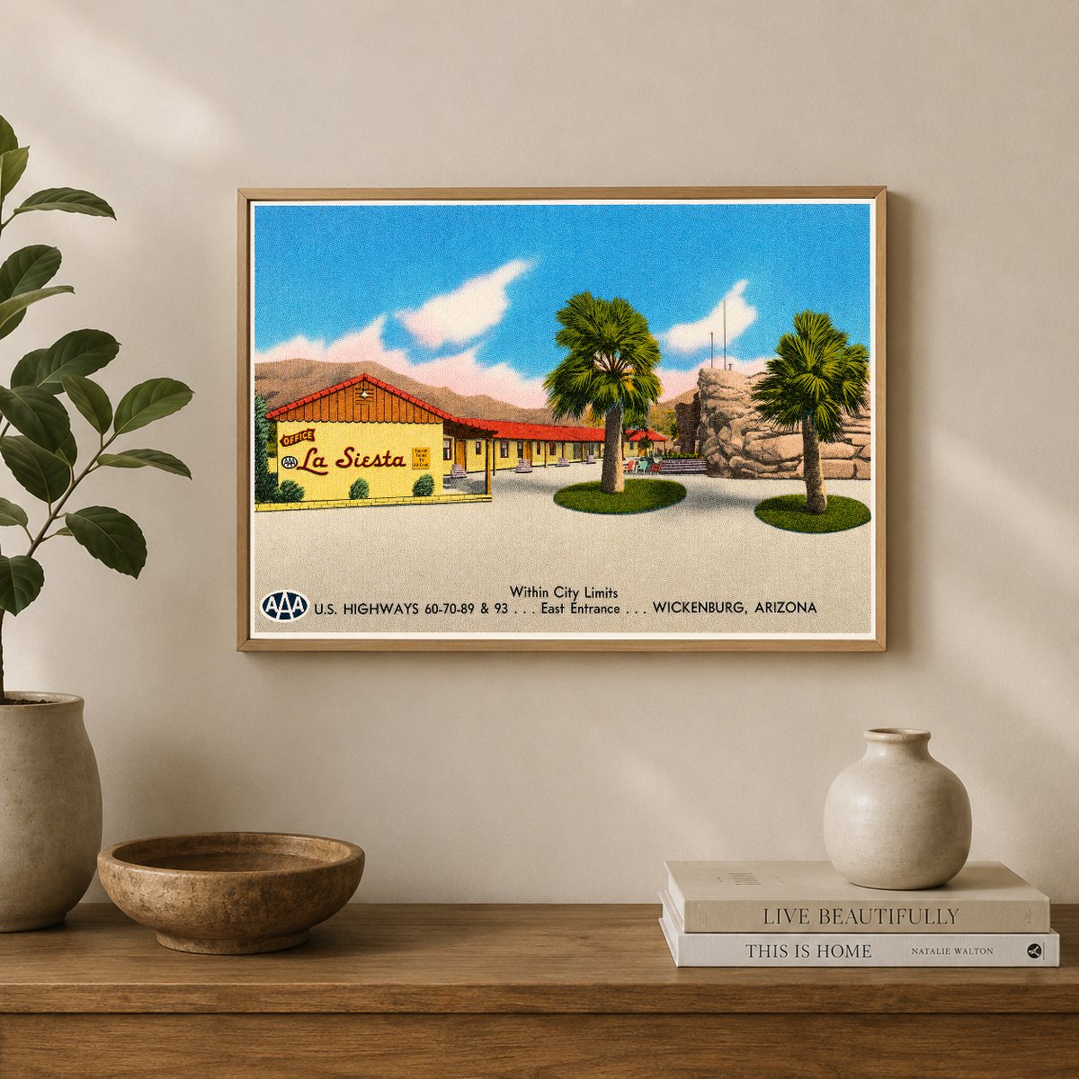 Wickenburg, AZ: La Siesta, within city limits, U.S. highways 60-70-89 & 93- east entrance- Wickenburg