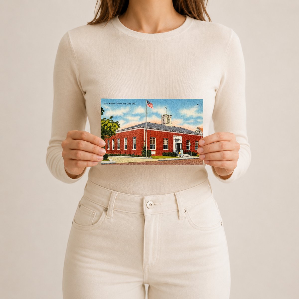 Post Office, Pocomoke City, MD — Vintage Maryland Postcard