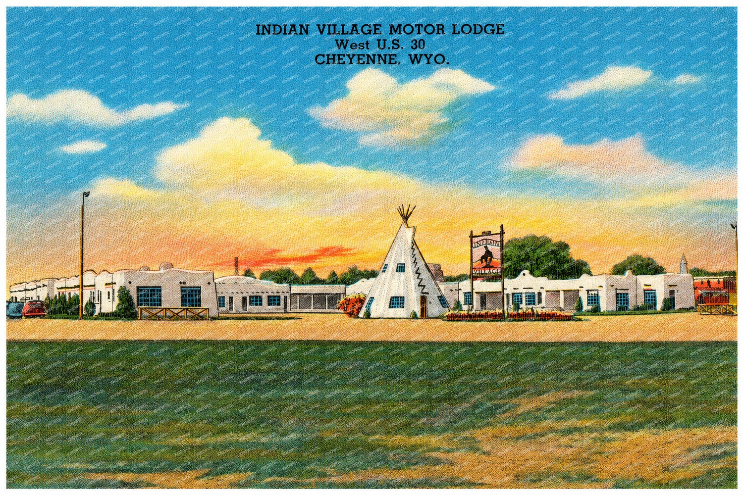 Cheyenne, WY: Indian Village Motor Lodge, west U.S. 30