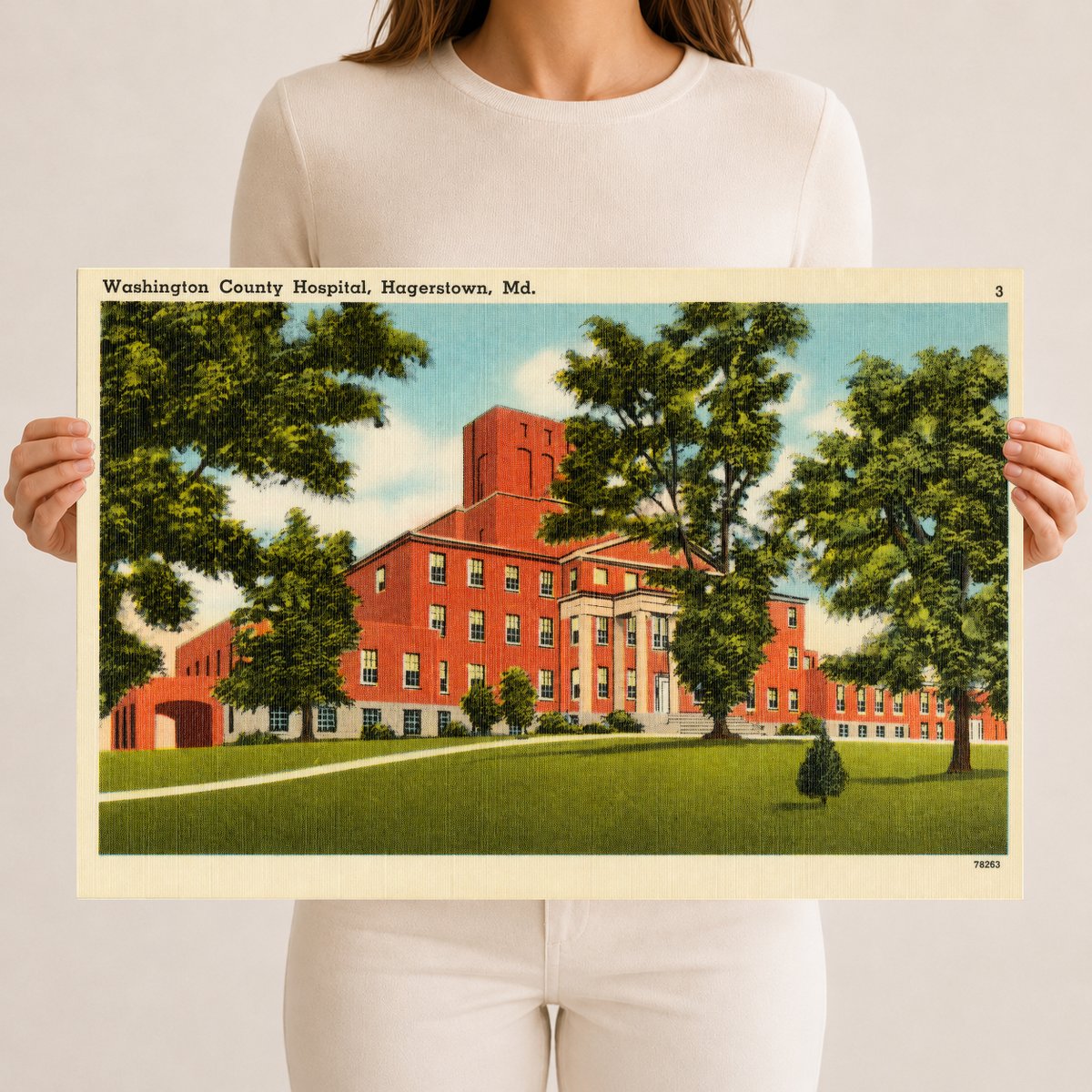 Washington County Hospital, Hagerstown, MD — Vintage Maryland Postcard