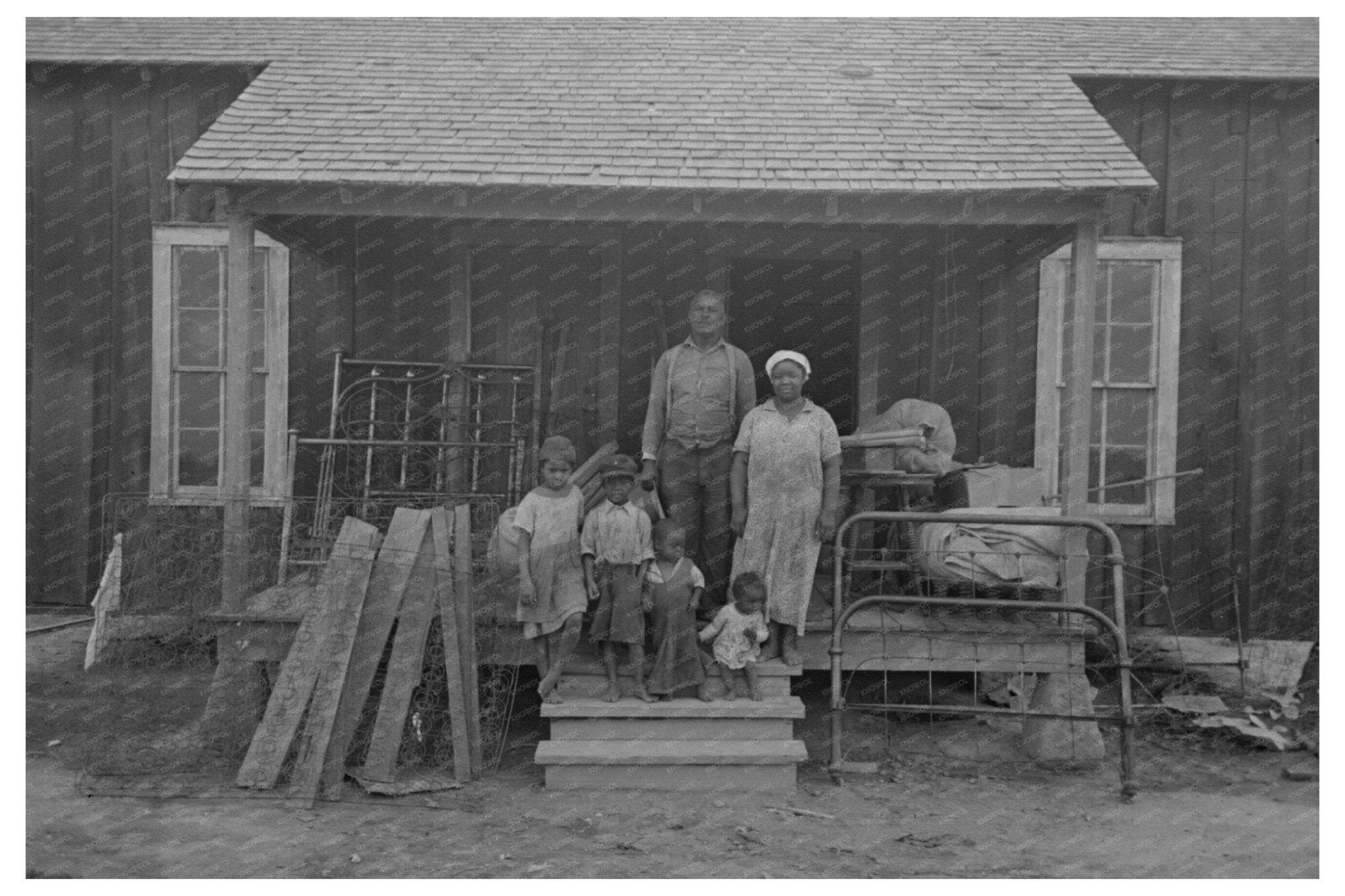 Family on Porch in Southeast Missouri May 1938 - Available at KNOWOL