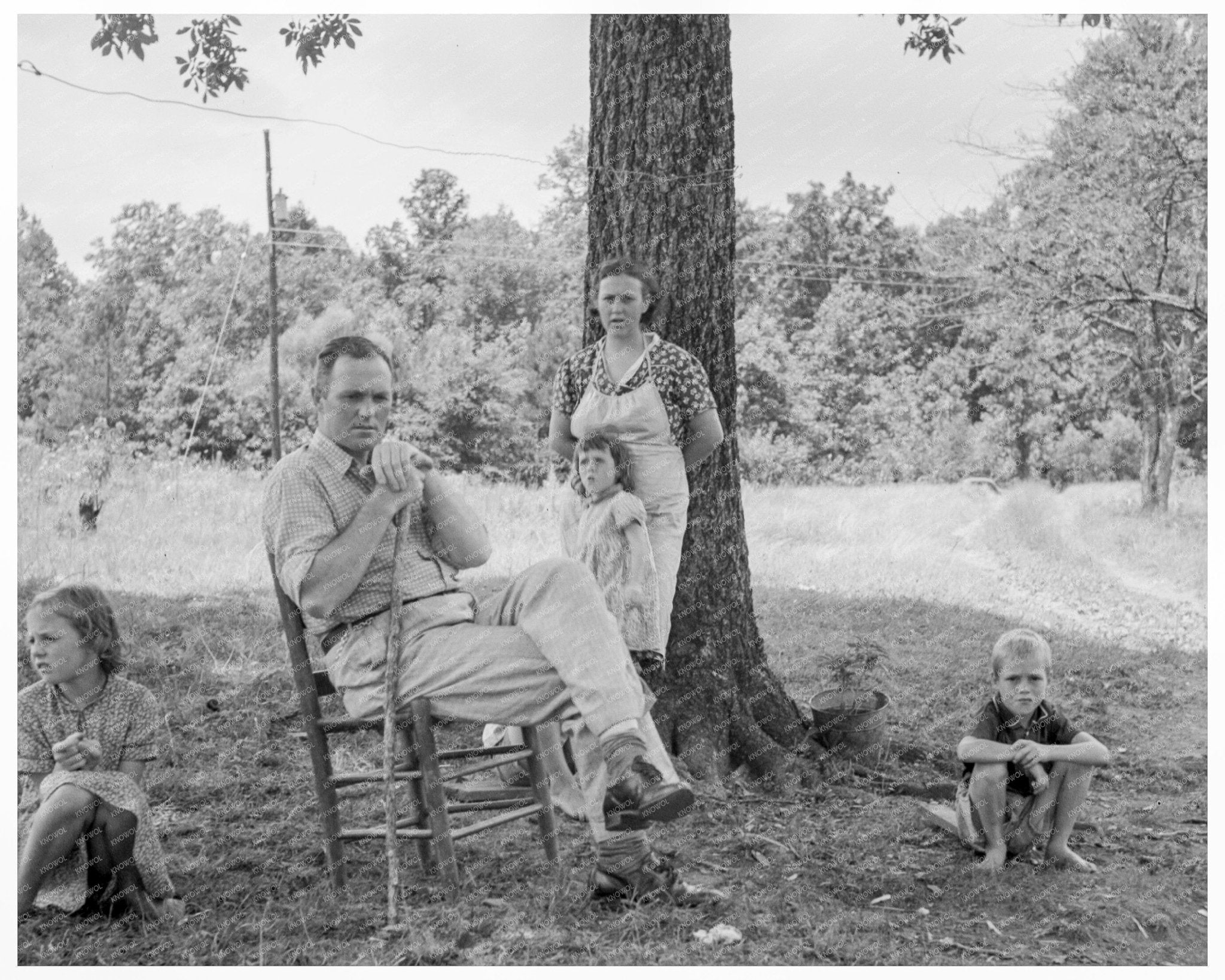 Father with Rheumatism North Carolina 1939 Vintage Photo - Available at KNOWOL