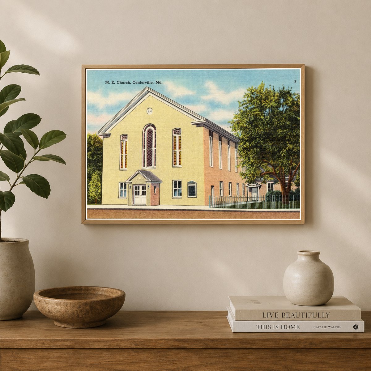 M. E. Church, Centerville, MD — Vintage Maryland Postcard