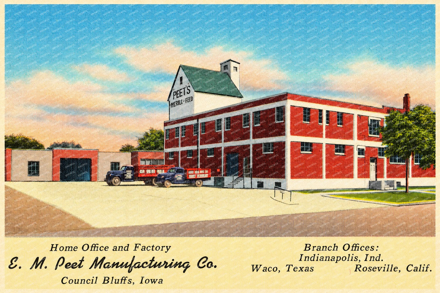 Council Bluffs, IA: E. M. Peet Manufacturing Co., Home office and factory