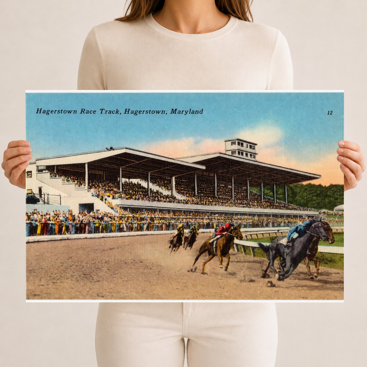Hagerstown Race Track, Hagerstown, Maryland — Vintage Maryland Postcard