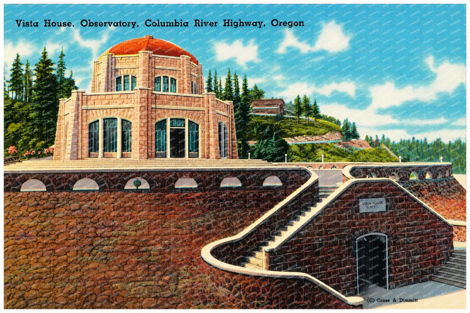 Corbett, OR: Vista House. Observatory, Columbia River Highway