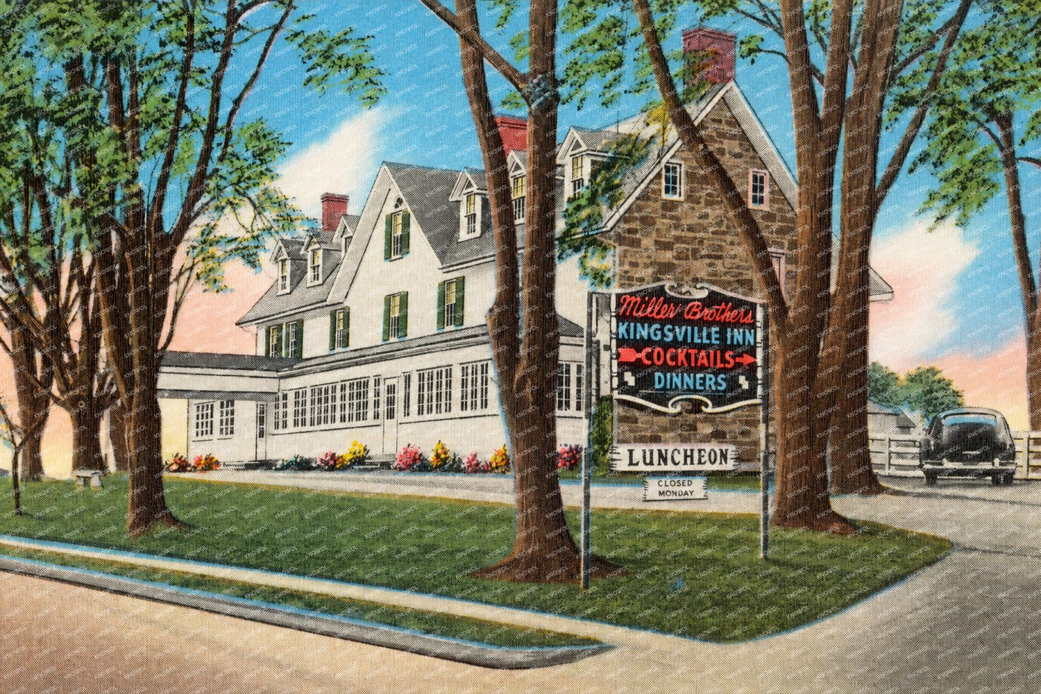 Miller Brothers Kingsville Inn, U. S. Route #1, Kingsville, Maryland — Vintage Maryland Postcard